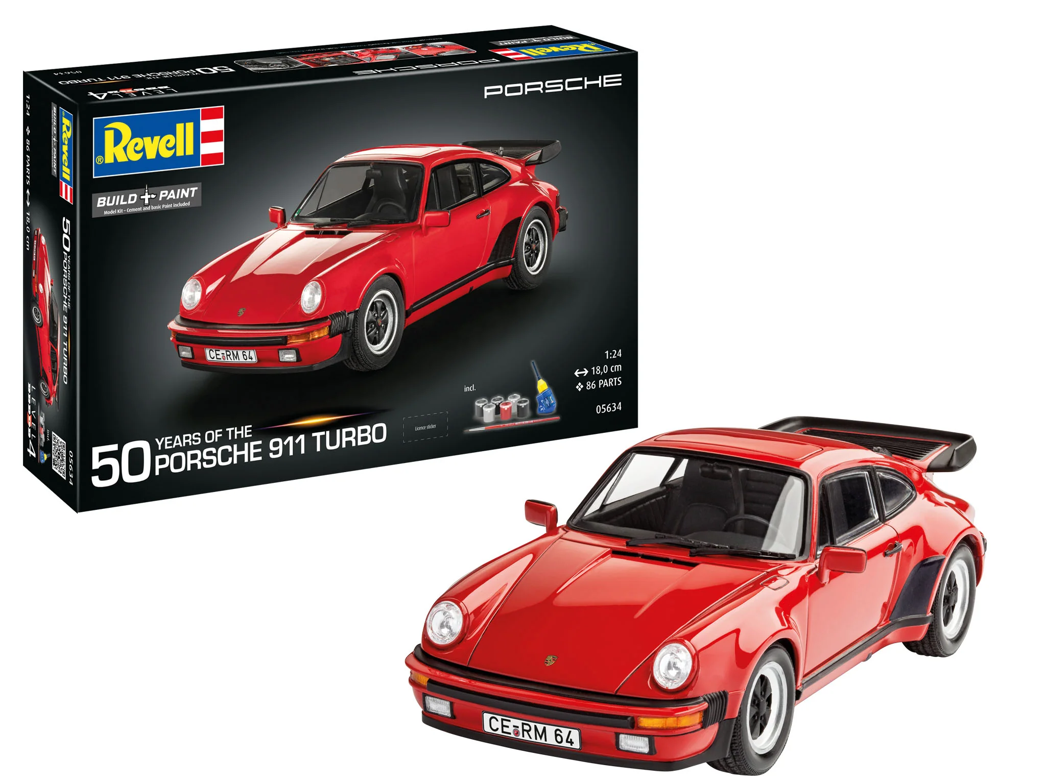 05634 Gift Set Porsche 911 Turbo 50th Anniversary Model Kit