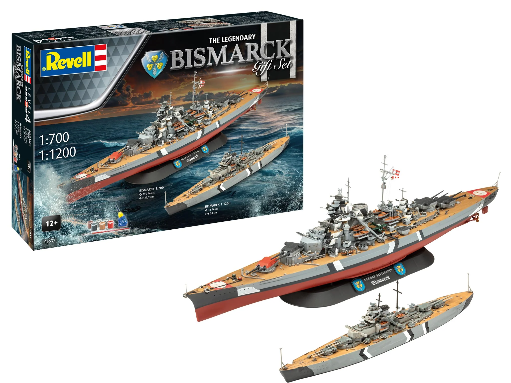 05637 Gift Set The Legendary Bismarck (1:700 & 1:1200) Model Kit - Image 2