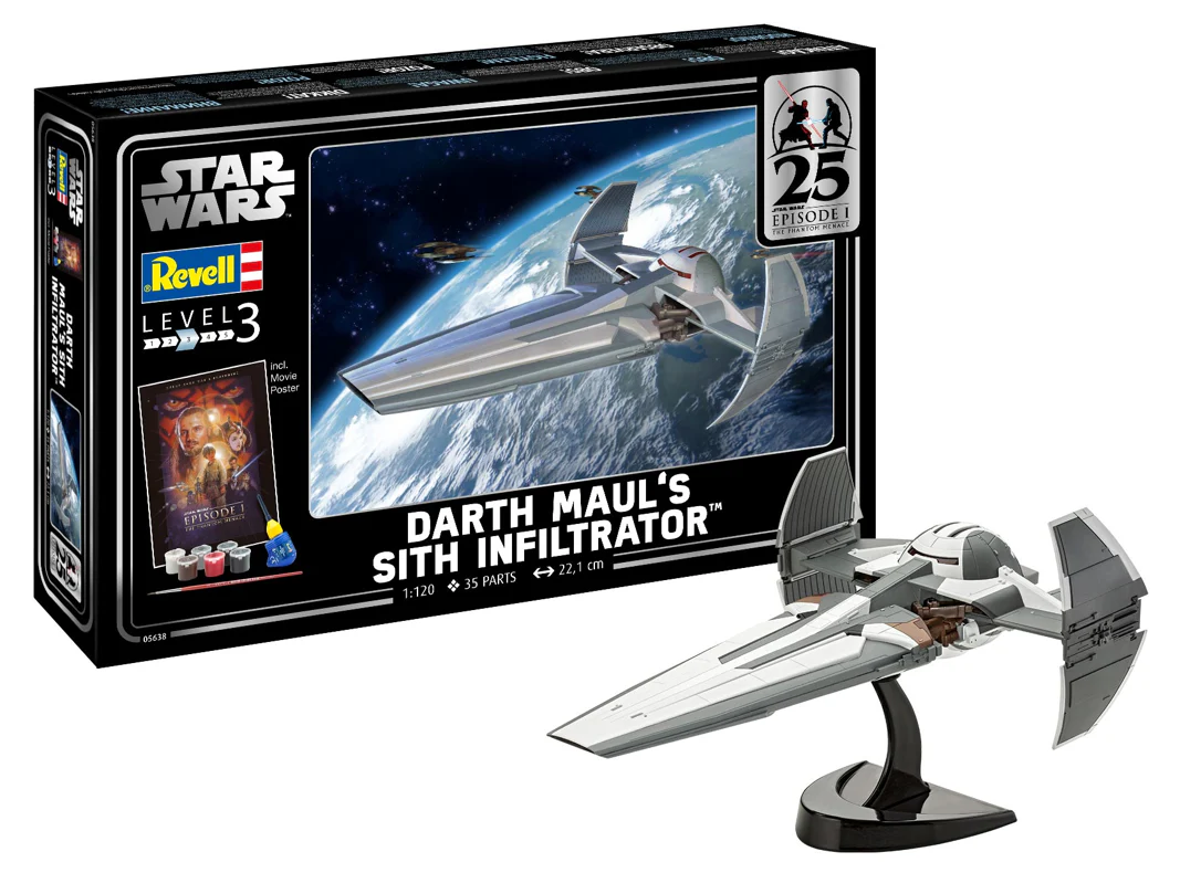05638 Star Wars Gift Set Darth Maul's Sith Infiltrator: EP1 25th Anniversary Model Kit