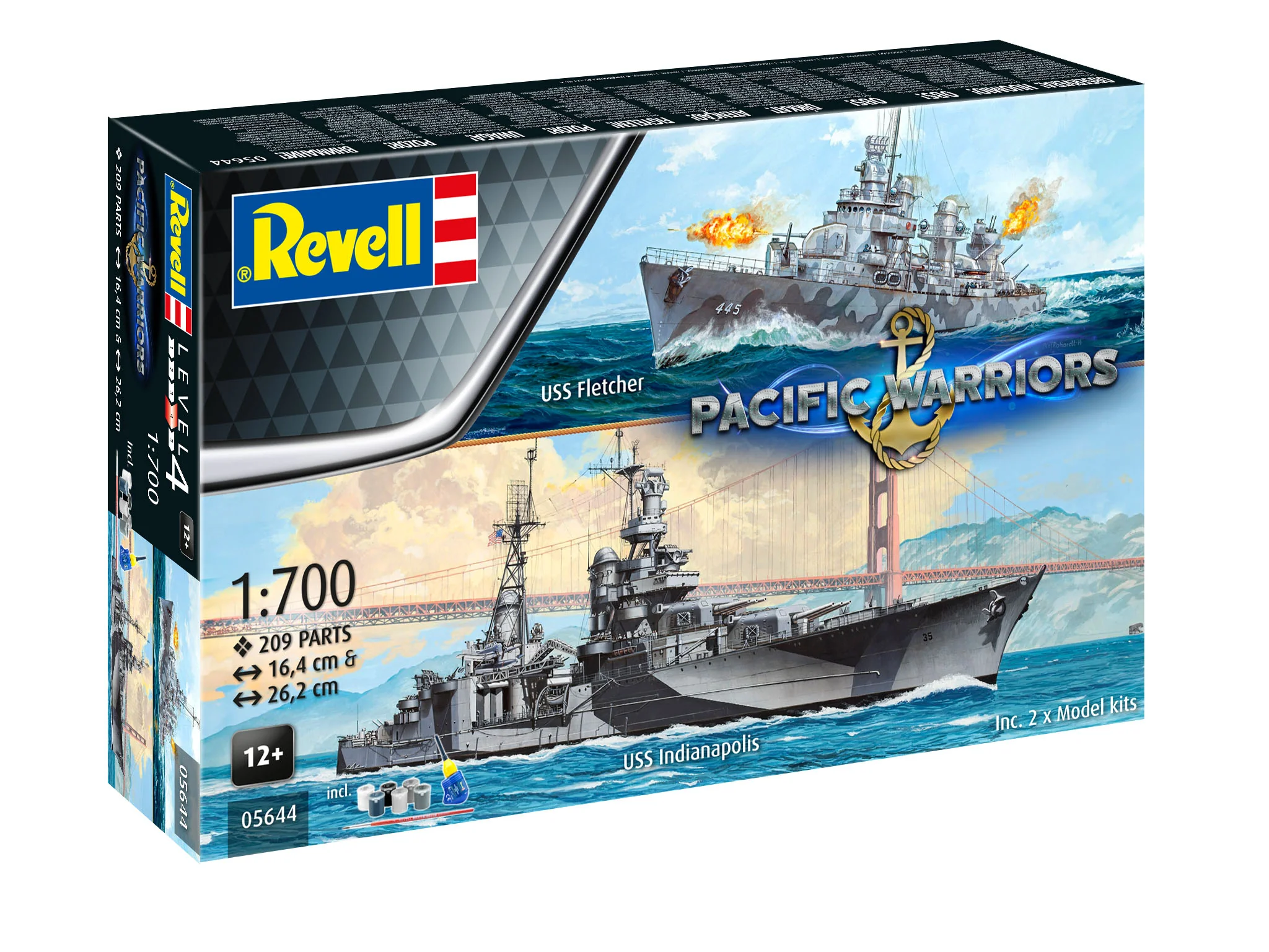 05644 Gift Set Pacific Warriors (USS Fletcher & Indianapolis) Model Kit - Image 12