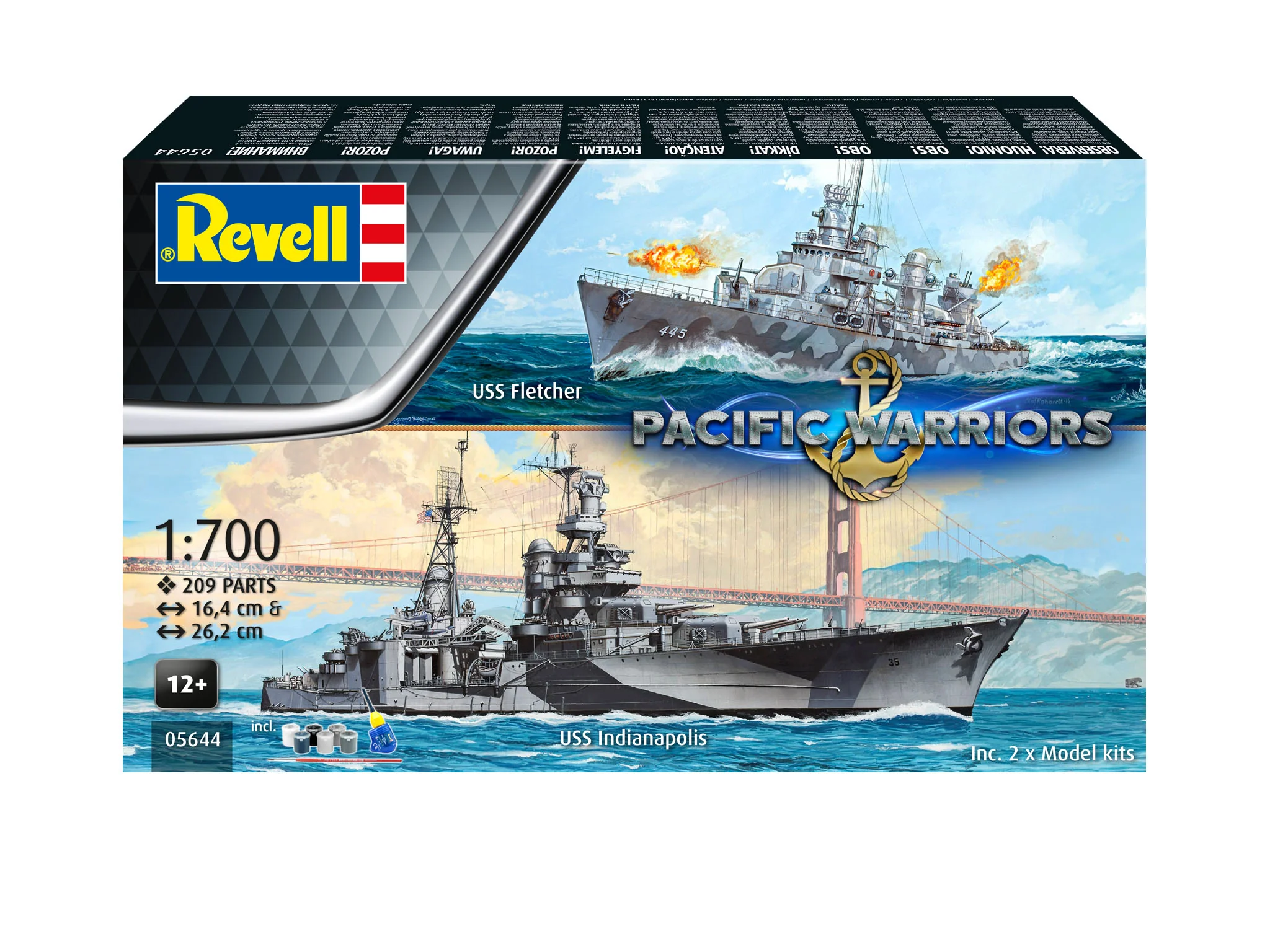 05644 Gift Set Pacific Warriors (USS Fletcher & Indianapolis) Model Kit - Image 13