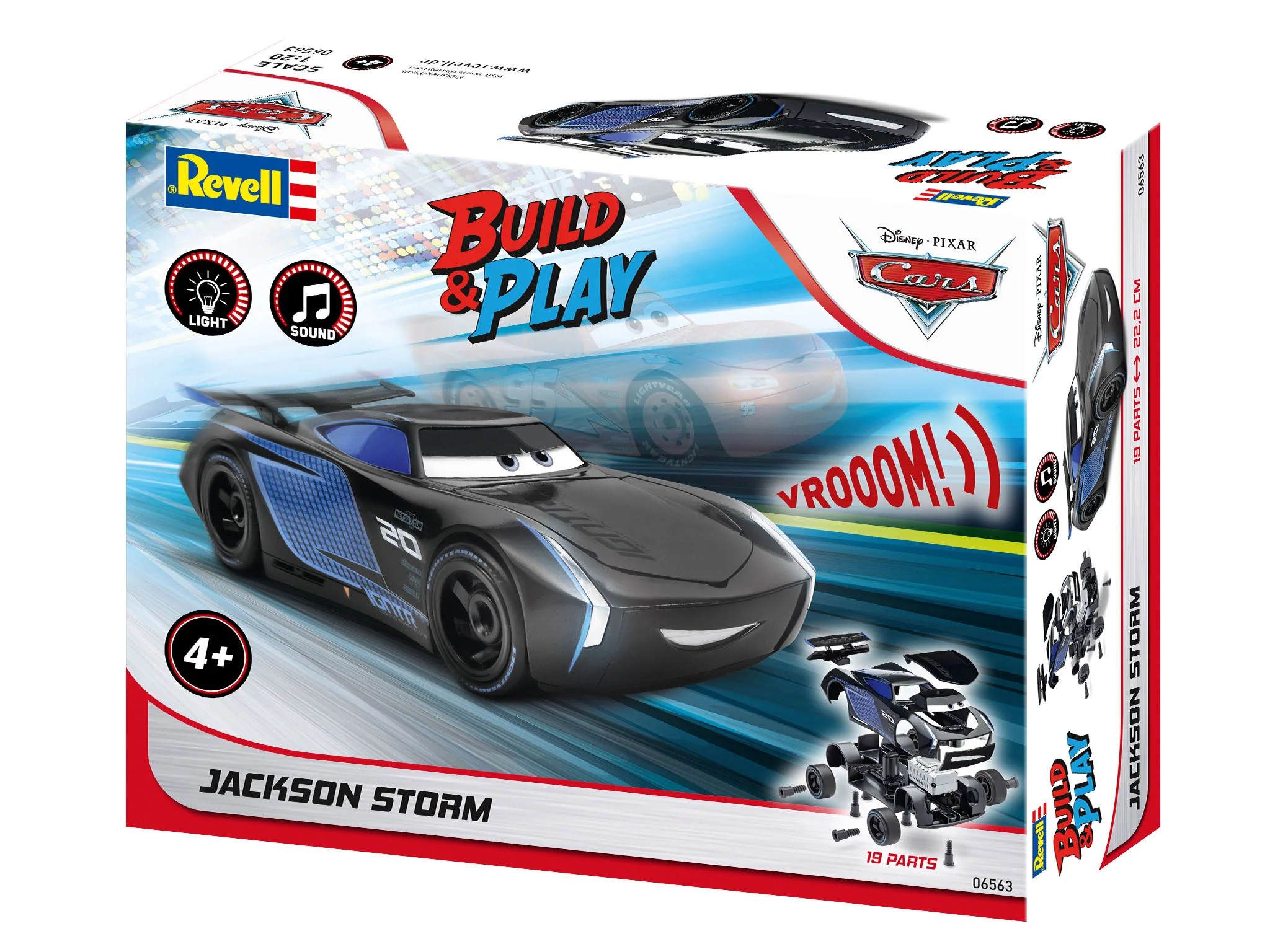 06563 Jackson Storm Disney-Cars Car with Light - Sound Model Kit - Image 14