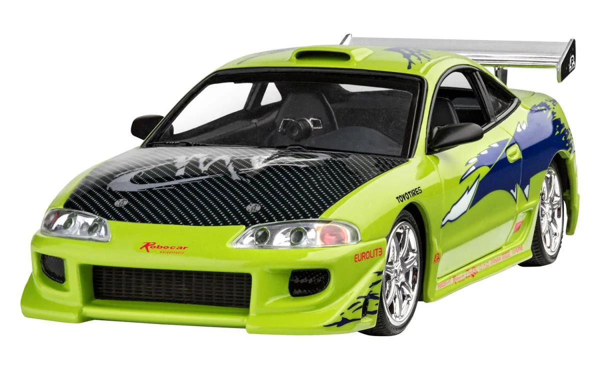 07691 Fast & Furious Brian's Mitsubishi Eclipse (1:25 Scale) Model Kit - Image 2