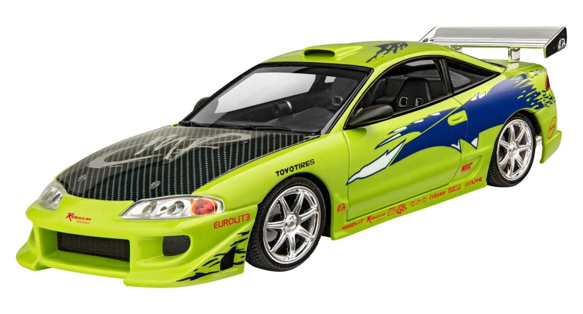 07691 Fast & Furious Brian's Mitsubishi Eclipse (1:25 Scale) Model Kit - Image 3
