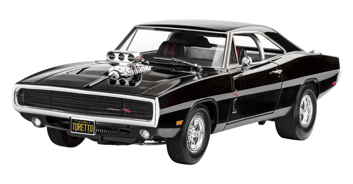 07693 Fast & Furious Dom's 1970 Dodge Charger (1:25 Scale) Model Kit - Image 2