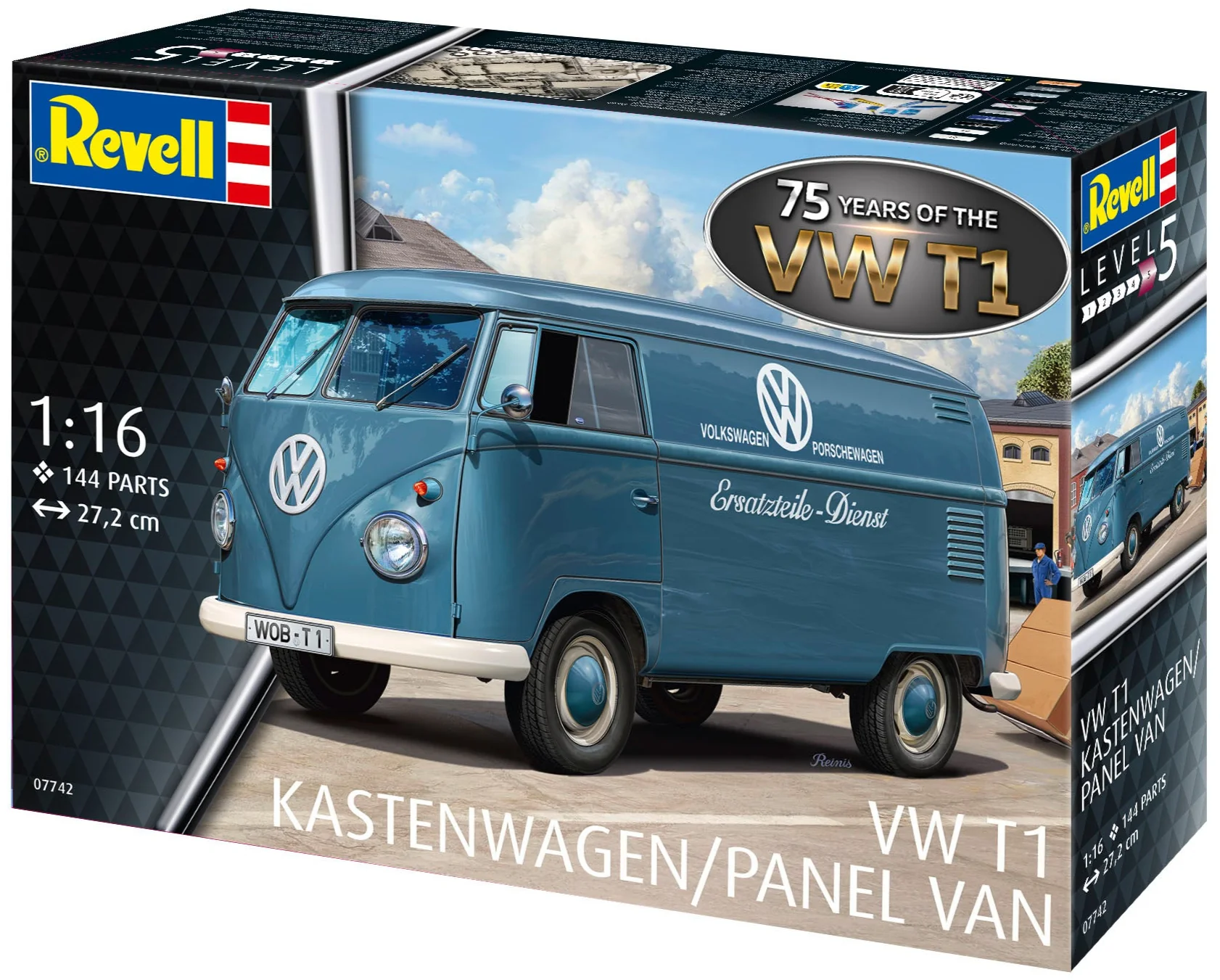 07742 VW T1 Panel Van - 75 Years of the VW T1 Model Kit - Image 10