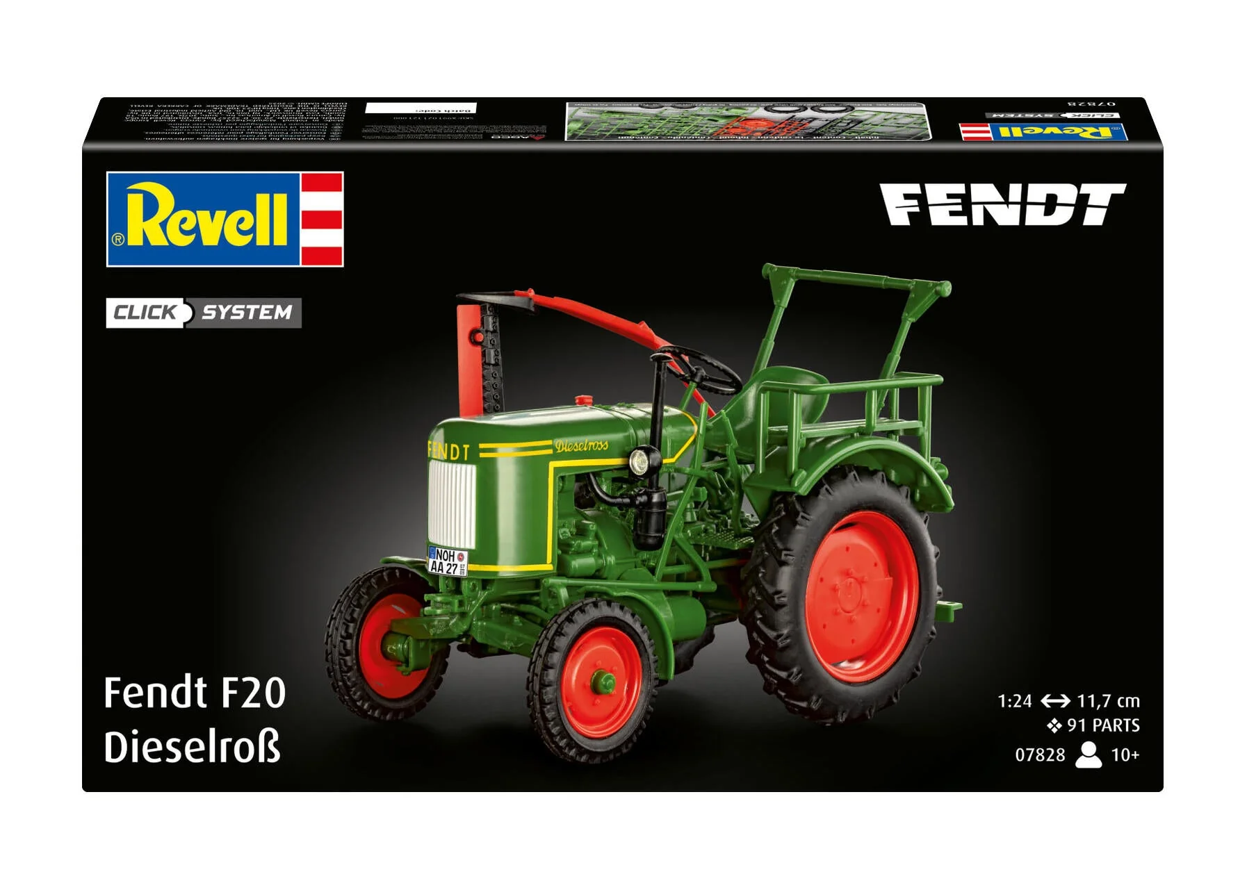 07828 Fendt F20 Dieselroß Tractor (Click System) Model Kit - Image 9