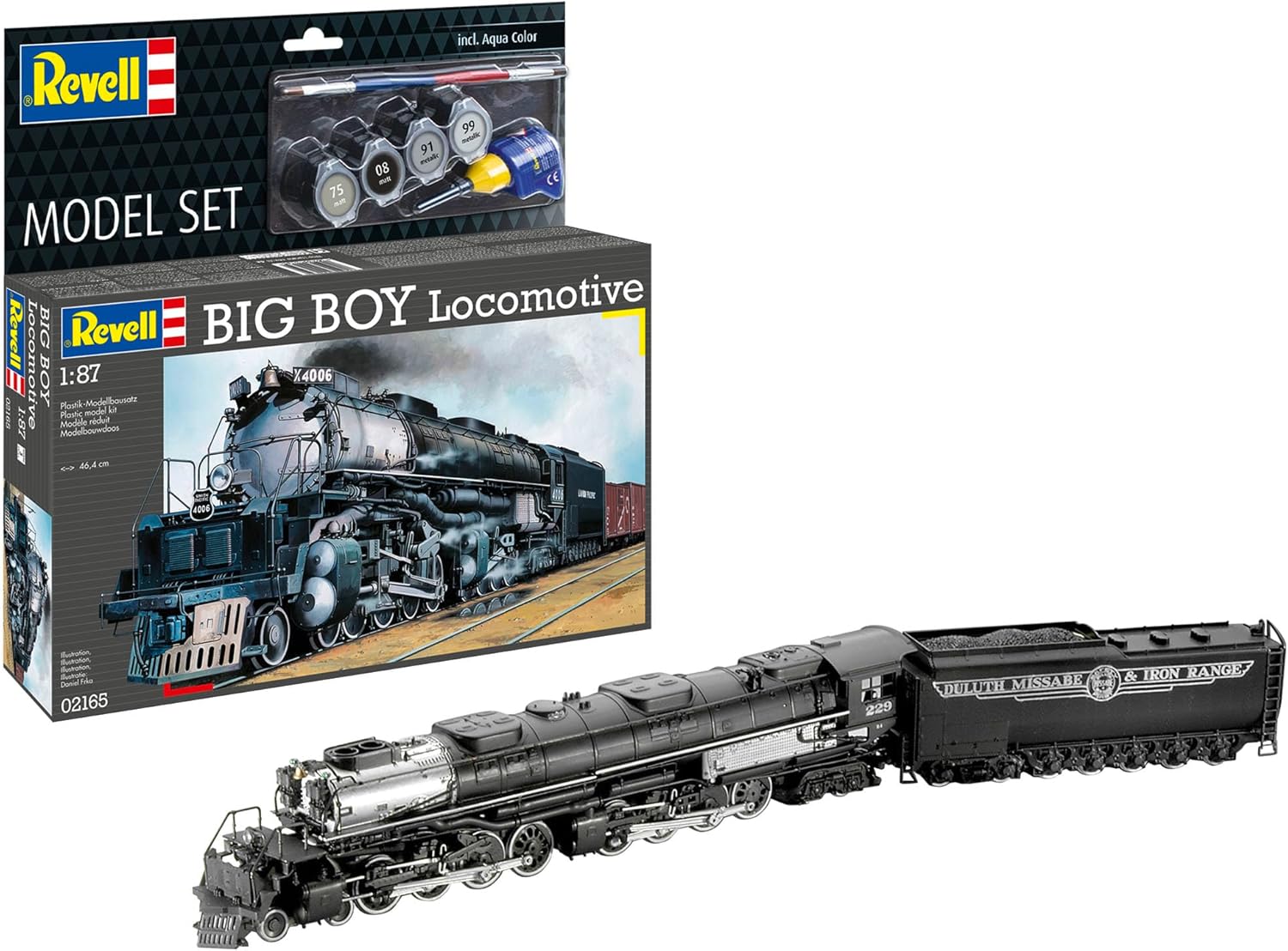62165 Model Set Big Boy Locomotive (1:87 Scale) Plastic Model Kit