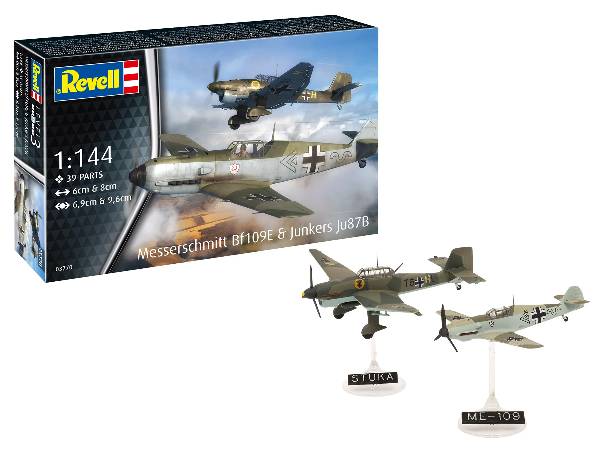 63770 Model Set Messerschmitt Bf109E & Ju87B Stuka