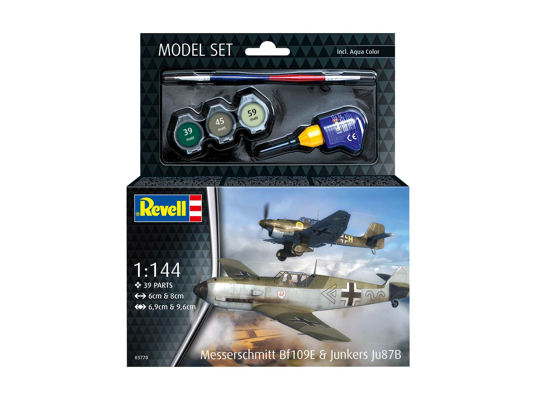 63770 Model Set Messerschmitt Bf109E & Ju87B Stuka - Image 11