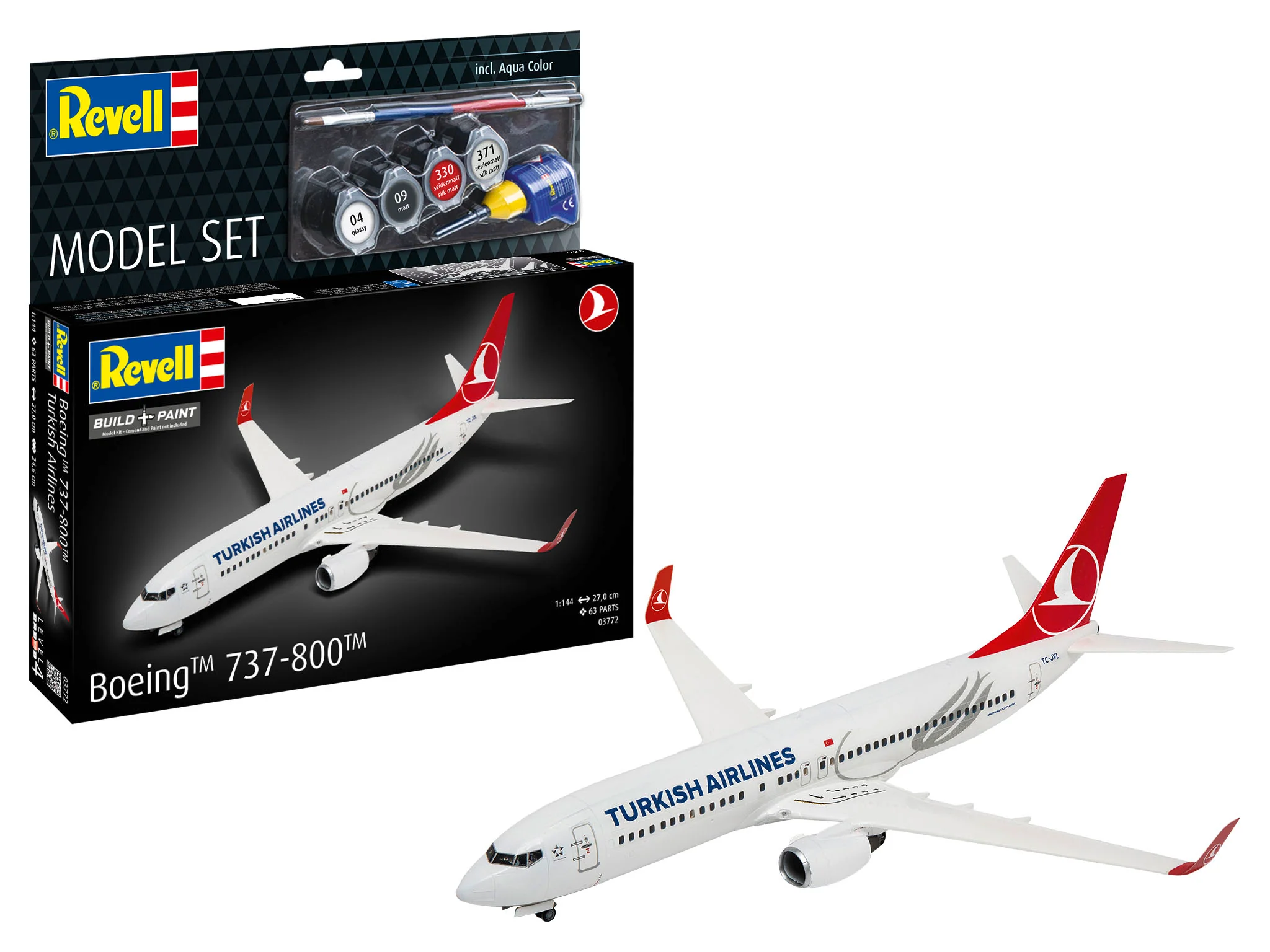 63772 Model Set Boeing 737-800 "Turkish Airlines" Model Kit