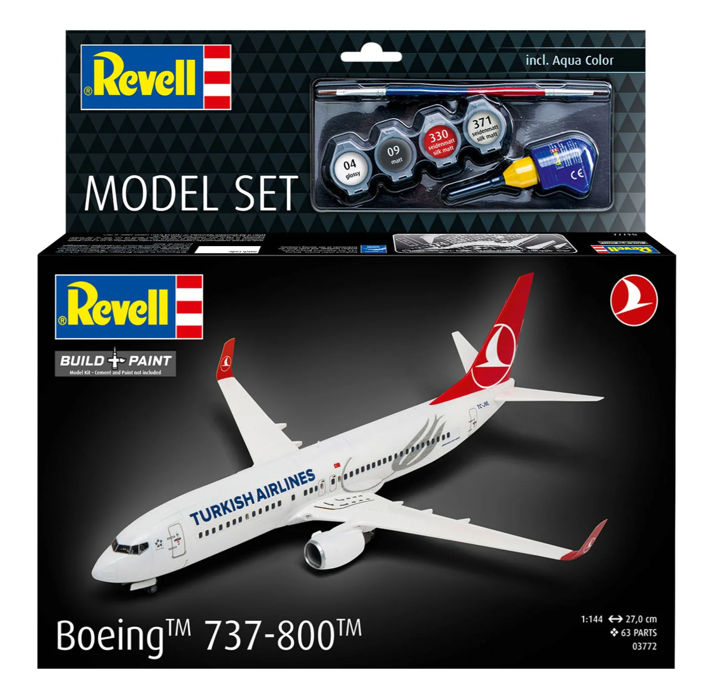 63772 Model Set Boeing 737-800 "Turkish Airlines" Model Kit - Image 7