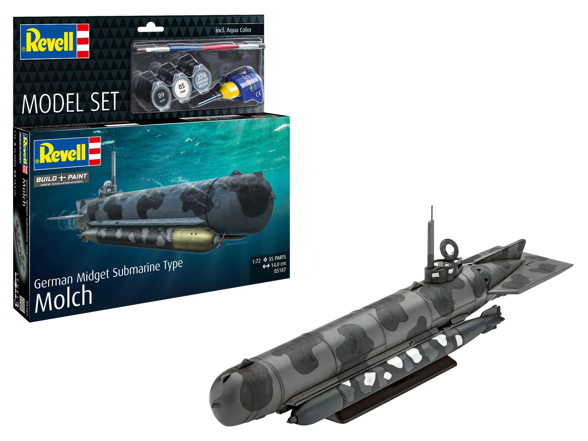 65187 Model Set German Midget Submarine Type Molch Model Kit