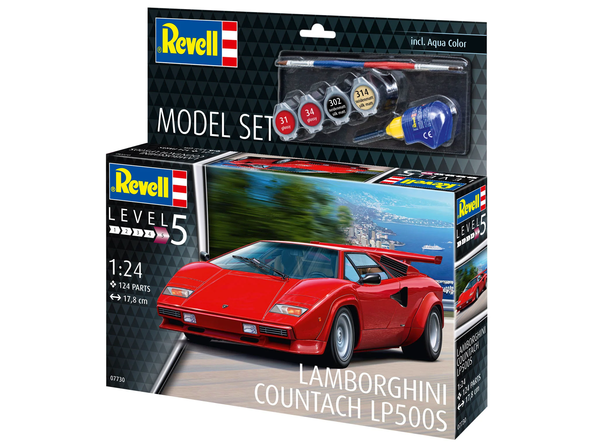 67730 Model Set Lamborghini Countach LP500S Model Kit - Image 11