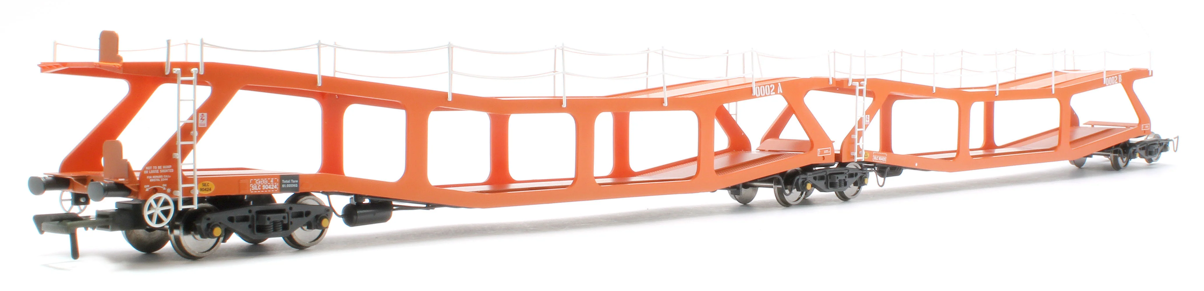 RT-OO-CAR4-403A Quad set Cartic-4 car carrier - Silcock and Collings orange (set A) - Image 3