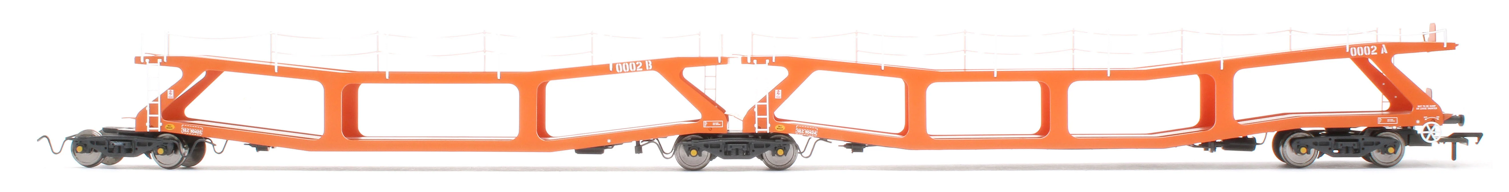 RT-OO-CAR4-403A Quad set Cartic-4 car carrier - Silcock and Collings orange (set A) - Image 4
