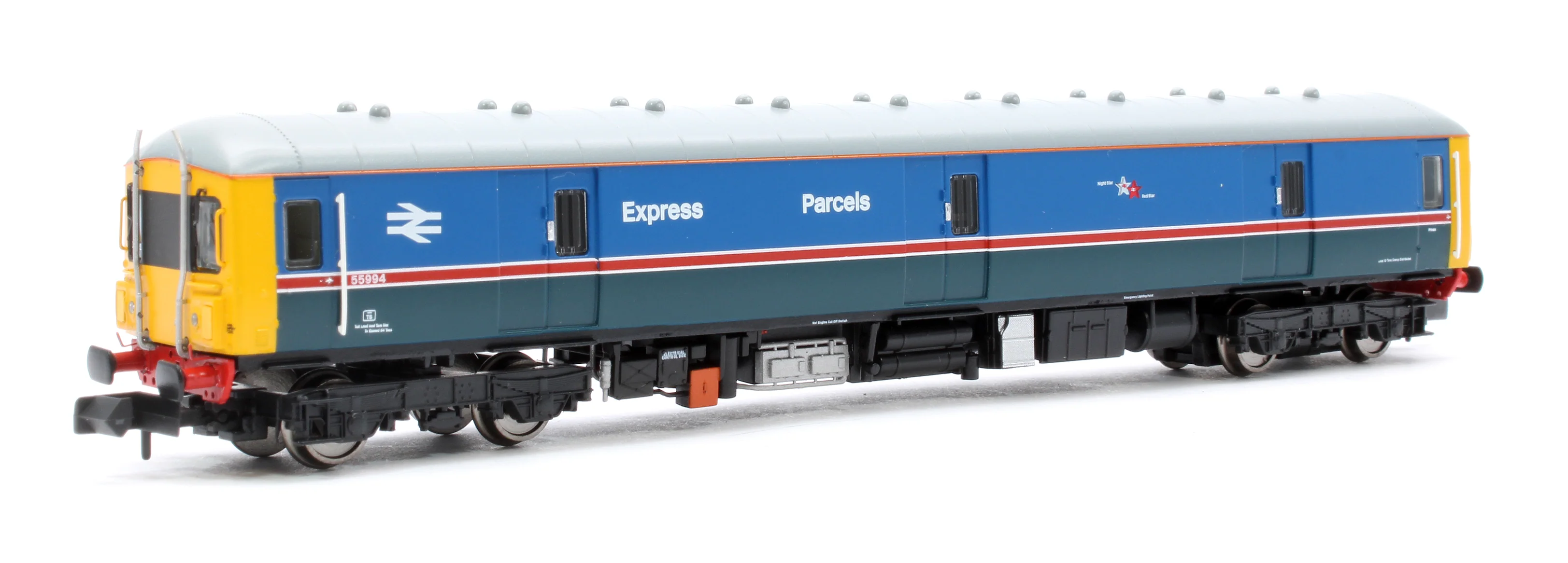 Class 128 55994 Express Parcels 2-tone blue livery with plated over corridors Diesel Locomotive - Image 3
