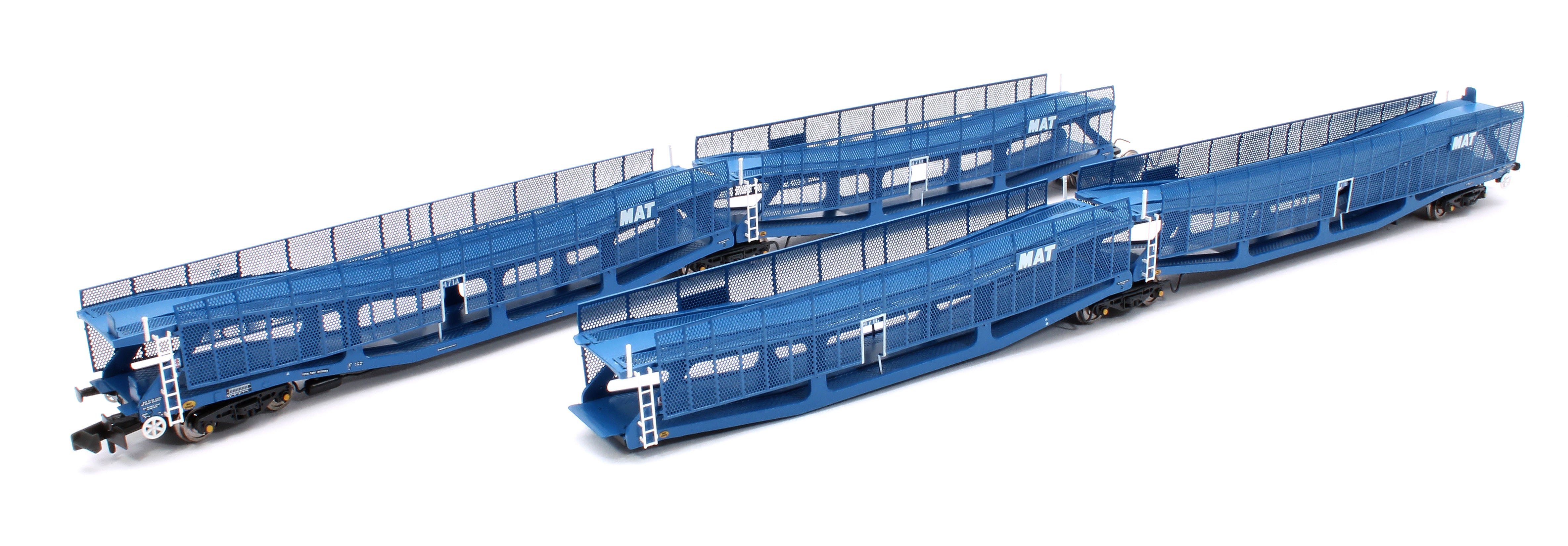 RT-N-CAR4-136B Quad Set Cartic-4 Car Carrier - MAT Blue with Mesh Screens (Set B)