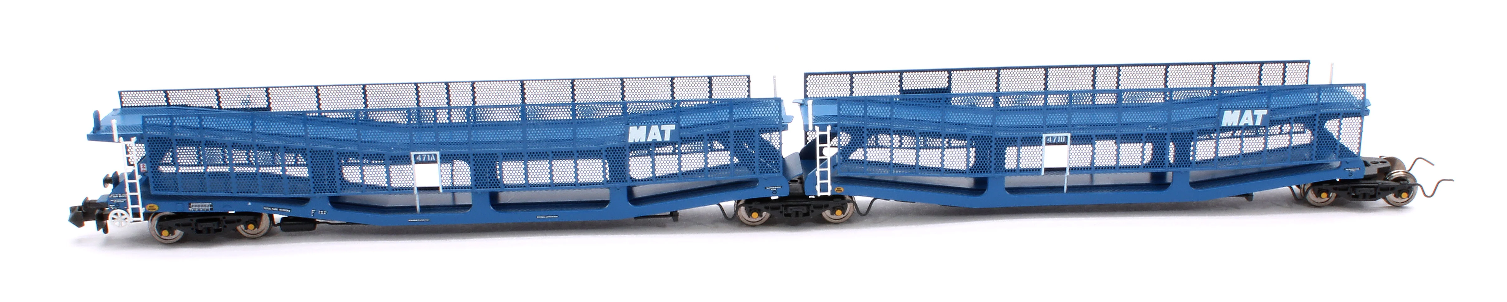 RT-N-CAR4-136B Quad Set Cartic-4 Car Carrier - MAT Blue with Mesh Screens (Set B) - Image 3