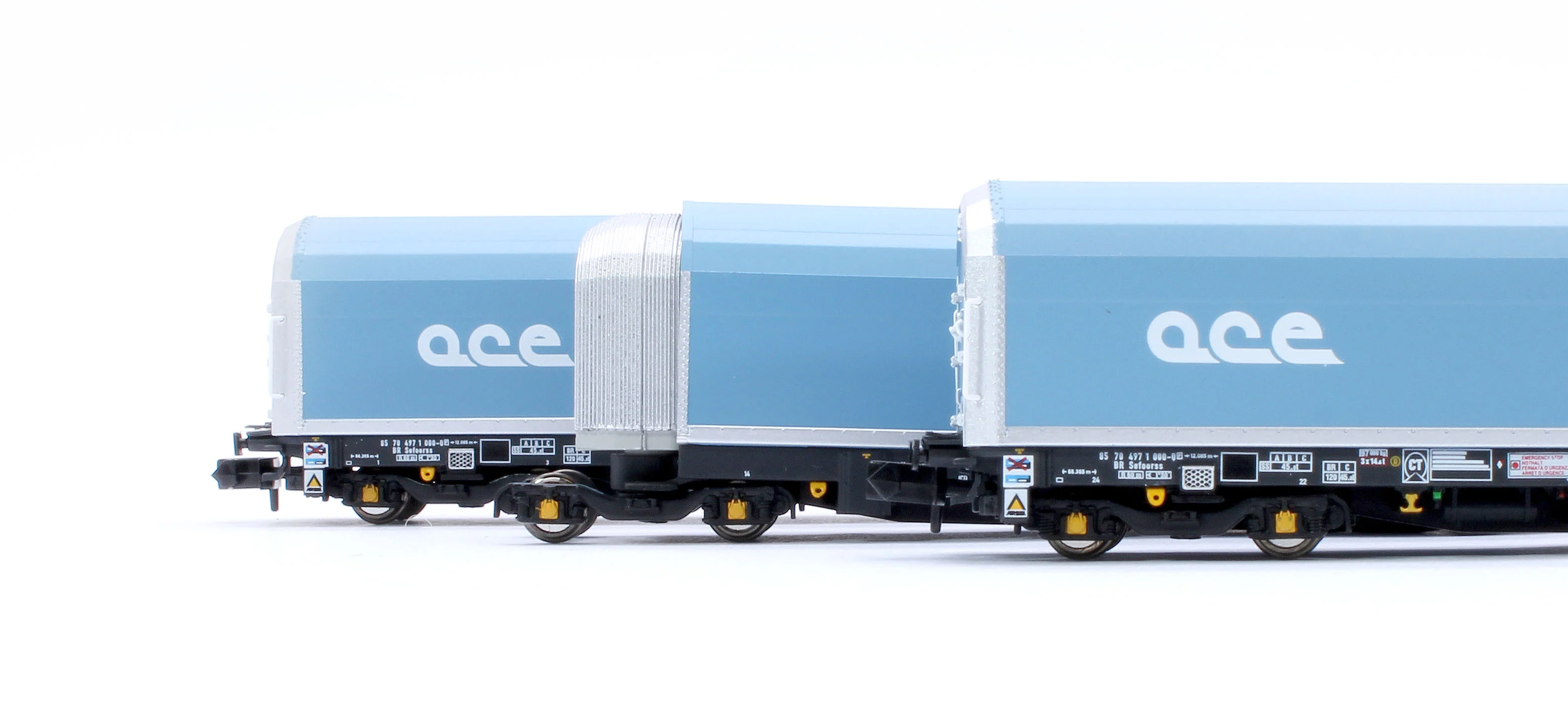 RT-N-WIA-201D N/2mm 5-car Arbel WIA car carrier with RfD squadron and ACE branding. Wagon number 85 70 4971 000-0 - Image 11