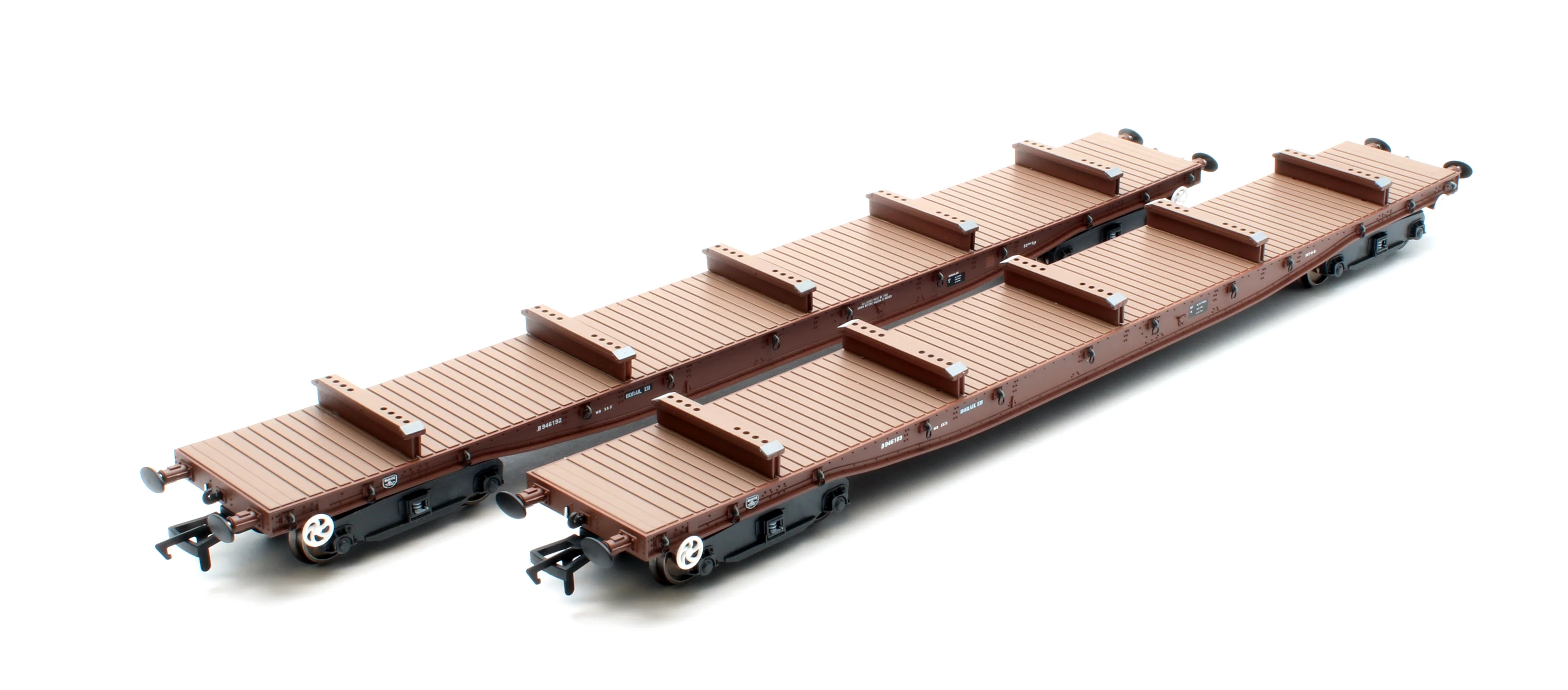 RT-OO-BRV-401 Borail EB Bauxite Livery with 5 Bolsters No. B946189 and B946192 - Twin Pack