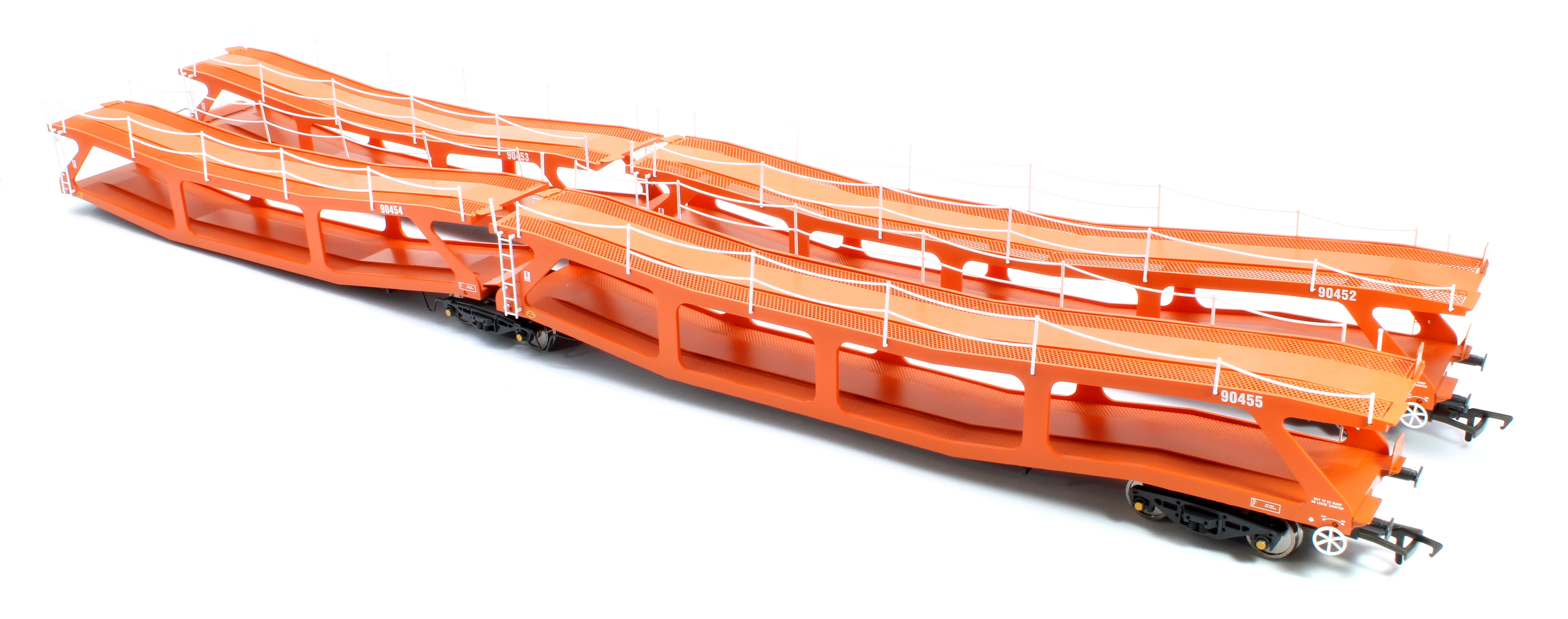 RT-OO-CAR4-403B Quad set Cartic-4 car carrier - Silcock and Collings orange (set B) - Image 2