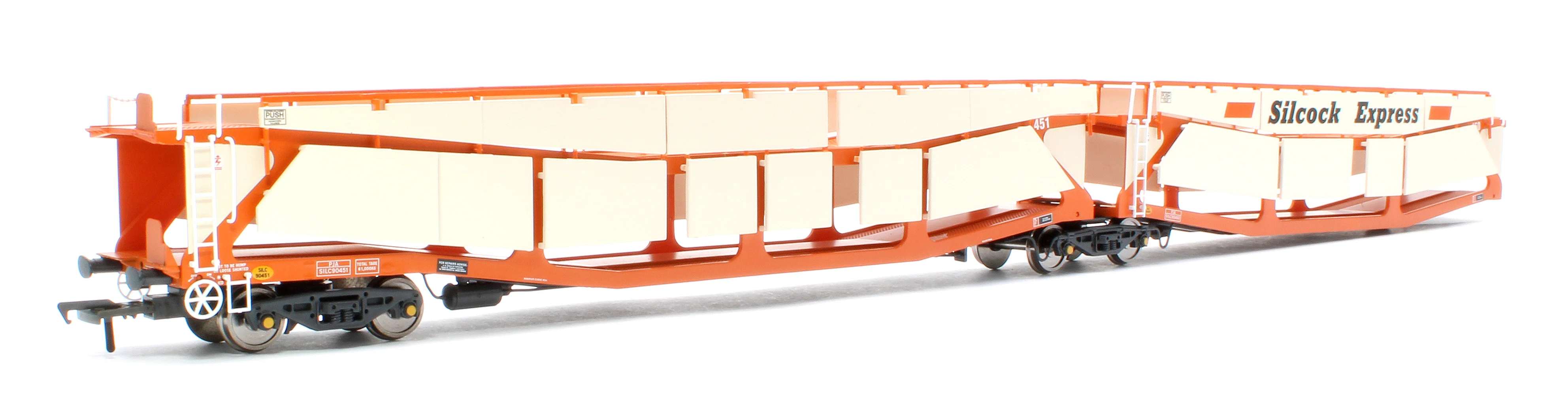 RT-OO-CAR4-425B Quad set Cartic-4 car carrier - Silcock Express livery with roof + side screens (set B) - Image 3
