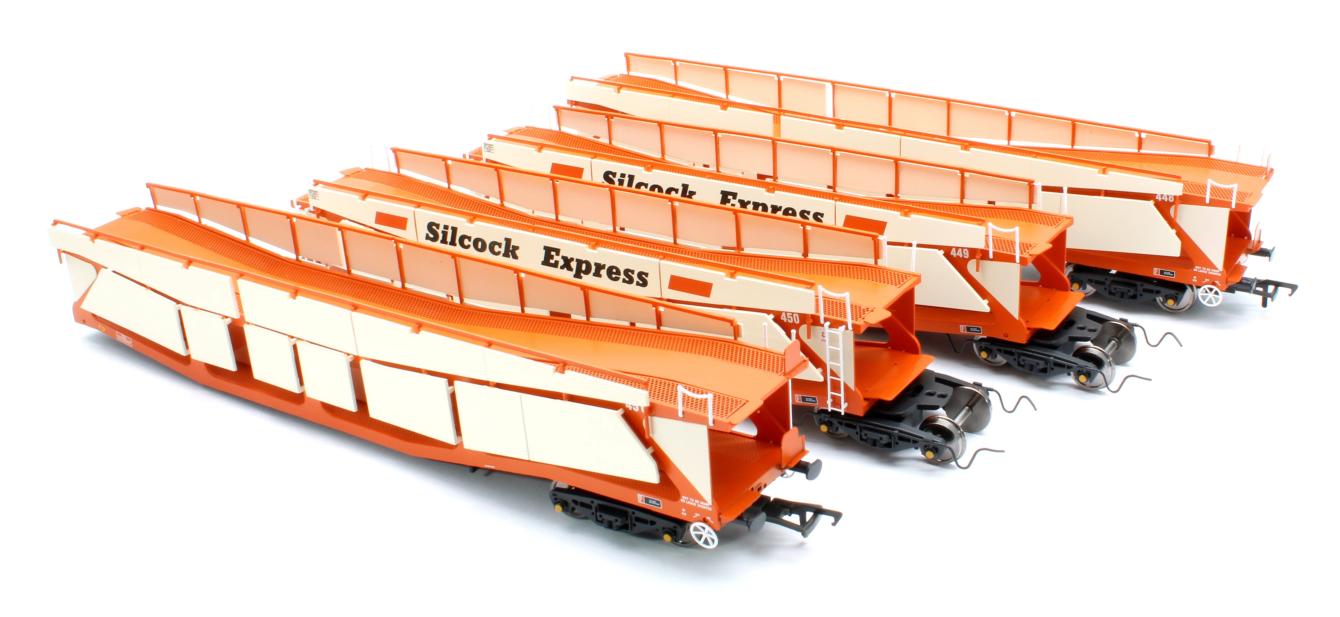 RT-OO-CAR4-425B Quad set Cartic-4 car carrier - Silcock Express livery with roof + side screens (set B) - Image 7