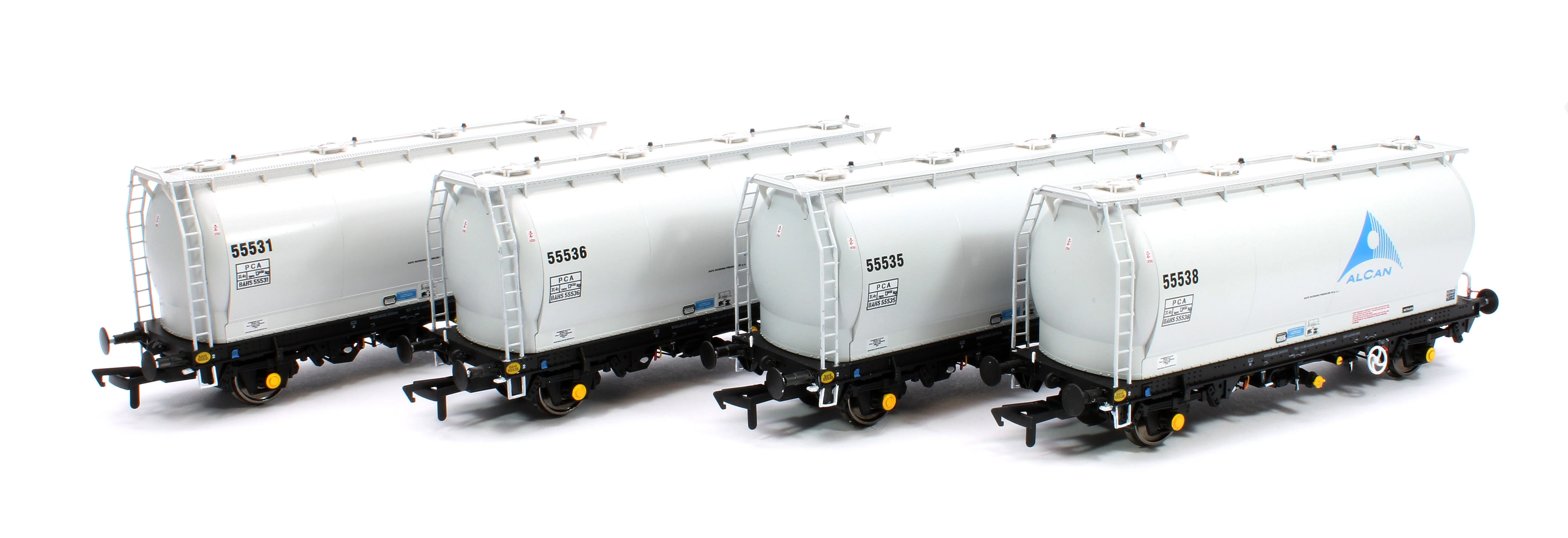 RT-PCA20-201A Pack of 4 Alcan PCA tanks (with ladders). Numbers: 55531, 55535, 55536, 55538