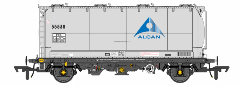 RT-PCA20-201C Pack of 4 Alcan liveried PCA tanks (with ladders). Numbers: 55552, 55556, 55557, 55561 - Image 3