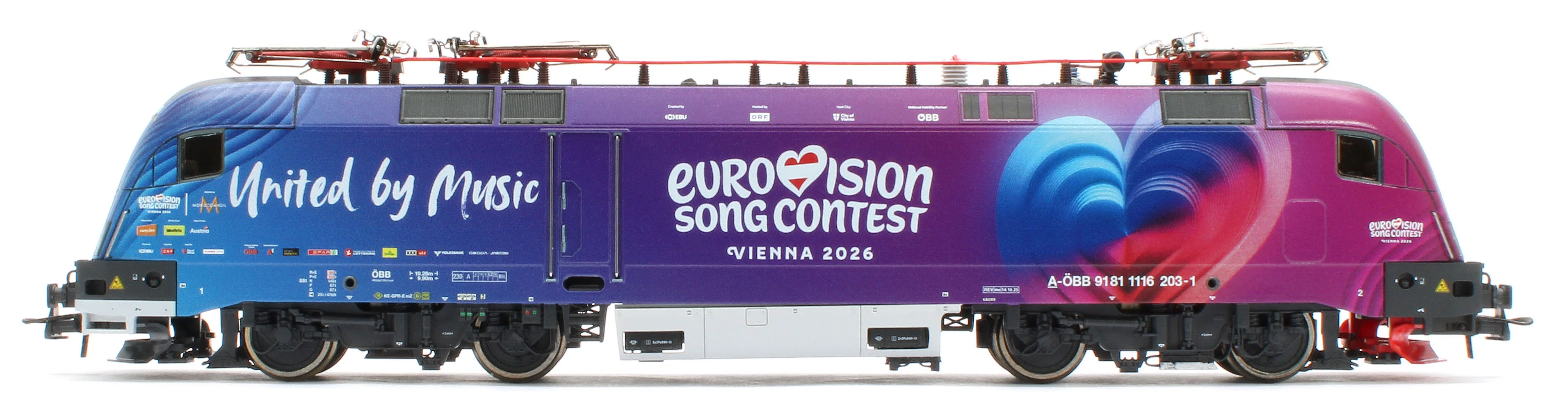 7500240 ÖBB 1116 203-1 "Eurovision Song Contest 2026" Electric Locomotive - Image 2