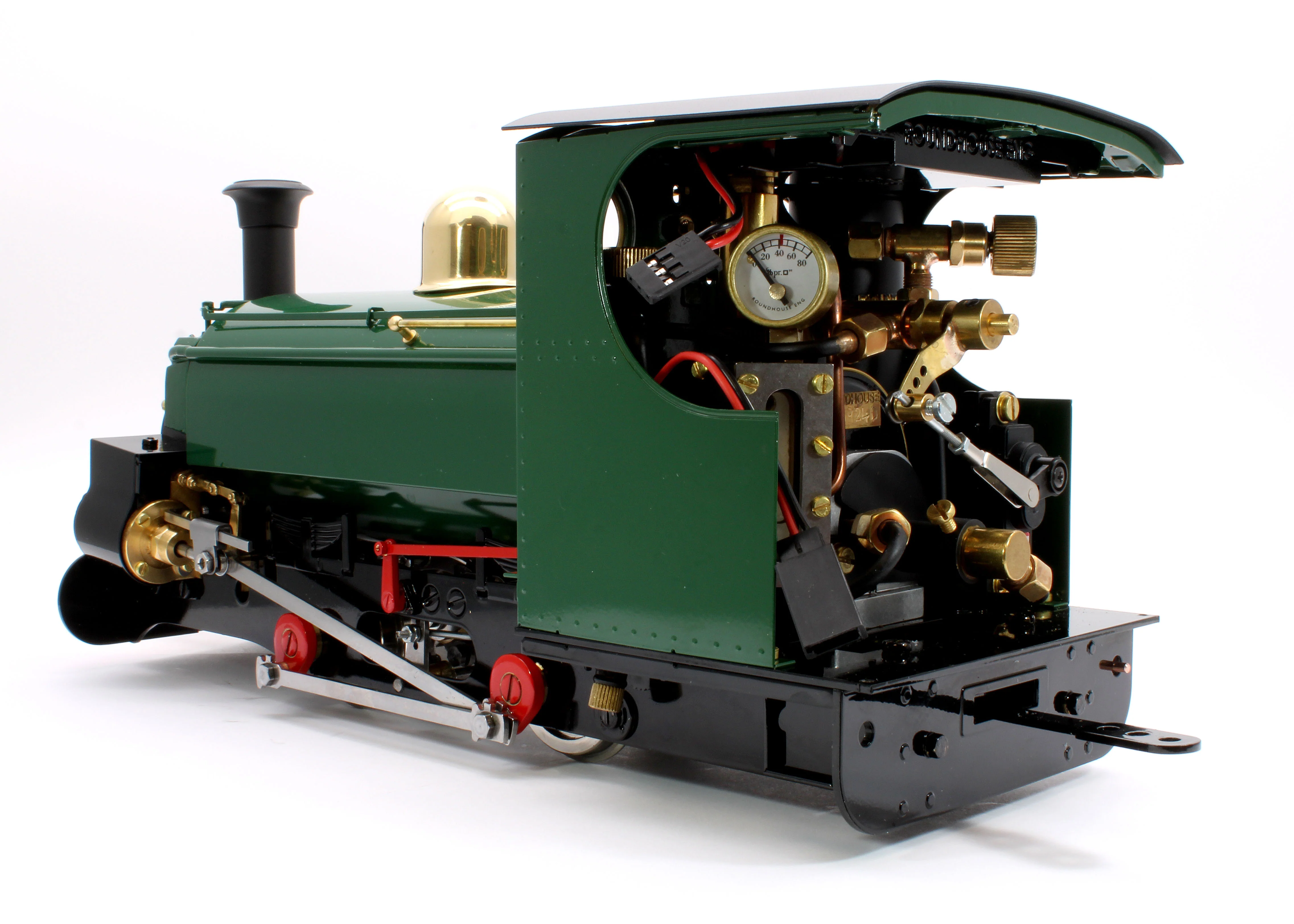 LINR-GREEN-NI 0-4-0 Saddle Tank 'Linda (Mk2) Mid Brunswick Green (Radio Control, Uninsulated Wheels) Steam Locomotive - Image 4