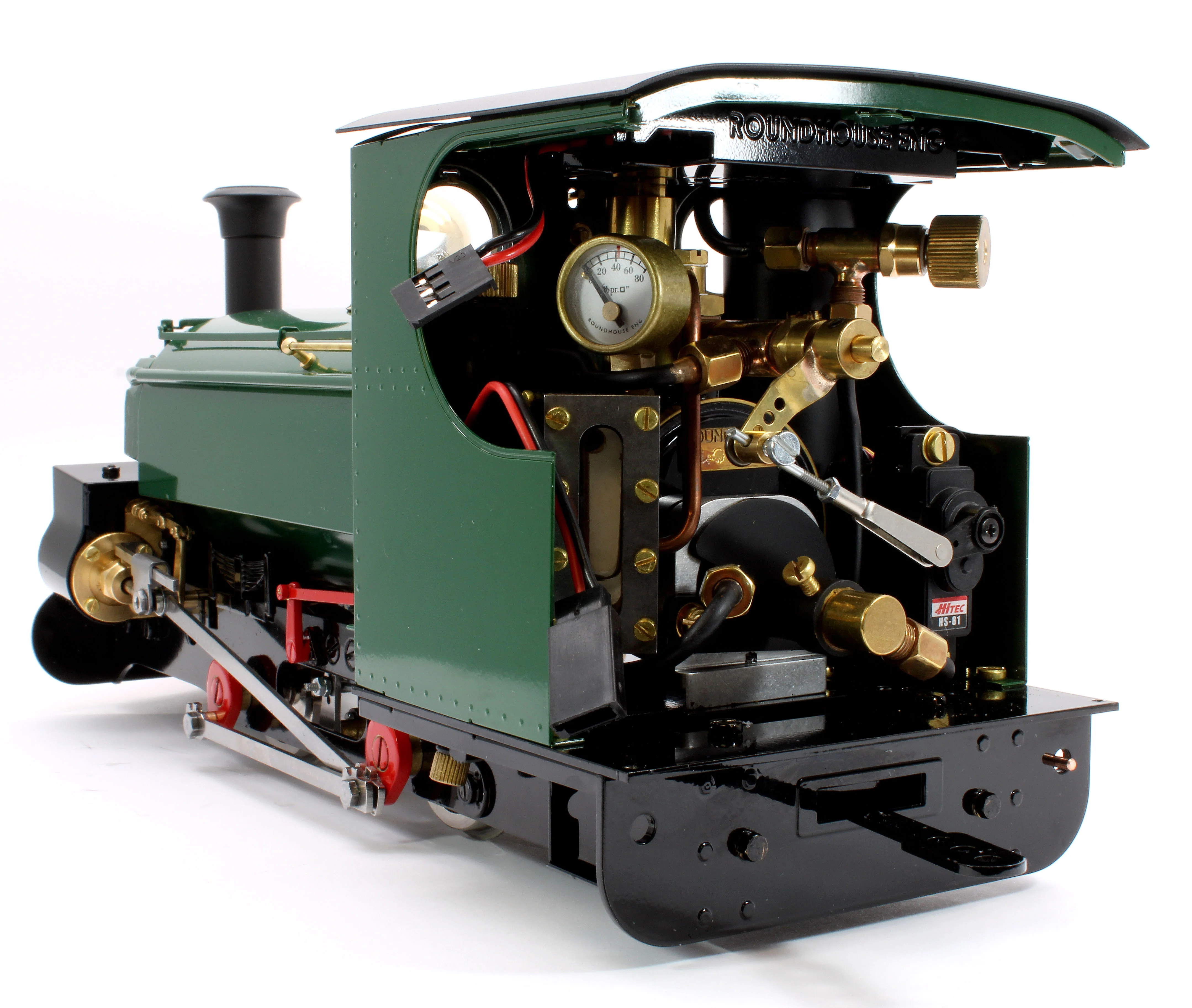 LINR-GREEN-NI 0-4-0 Saddle Tank 'Linda (Mk2) Mid Brunswick Green (Radio Control, Uninsulated Wheels) Steam Locomotive - Image 5