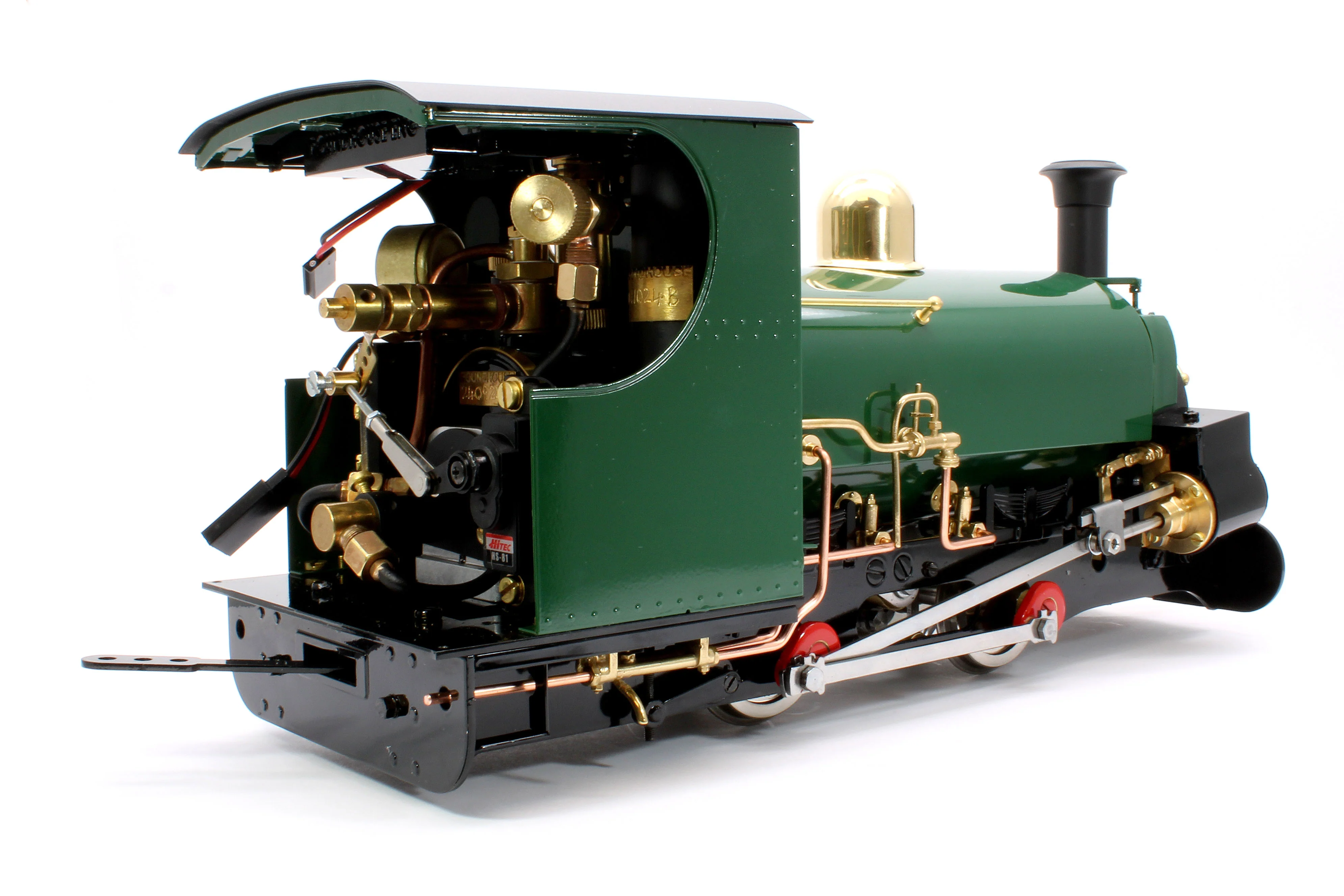 LINR-GREEN-NI 0-4-0 Saddle Tank 'Linda (Mk2) Mid Brunswick Green (Radio Control, Uninsulated Wheels) Steam Locomotive - Image 6