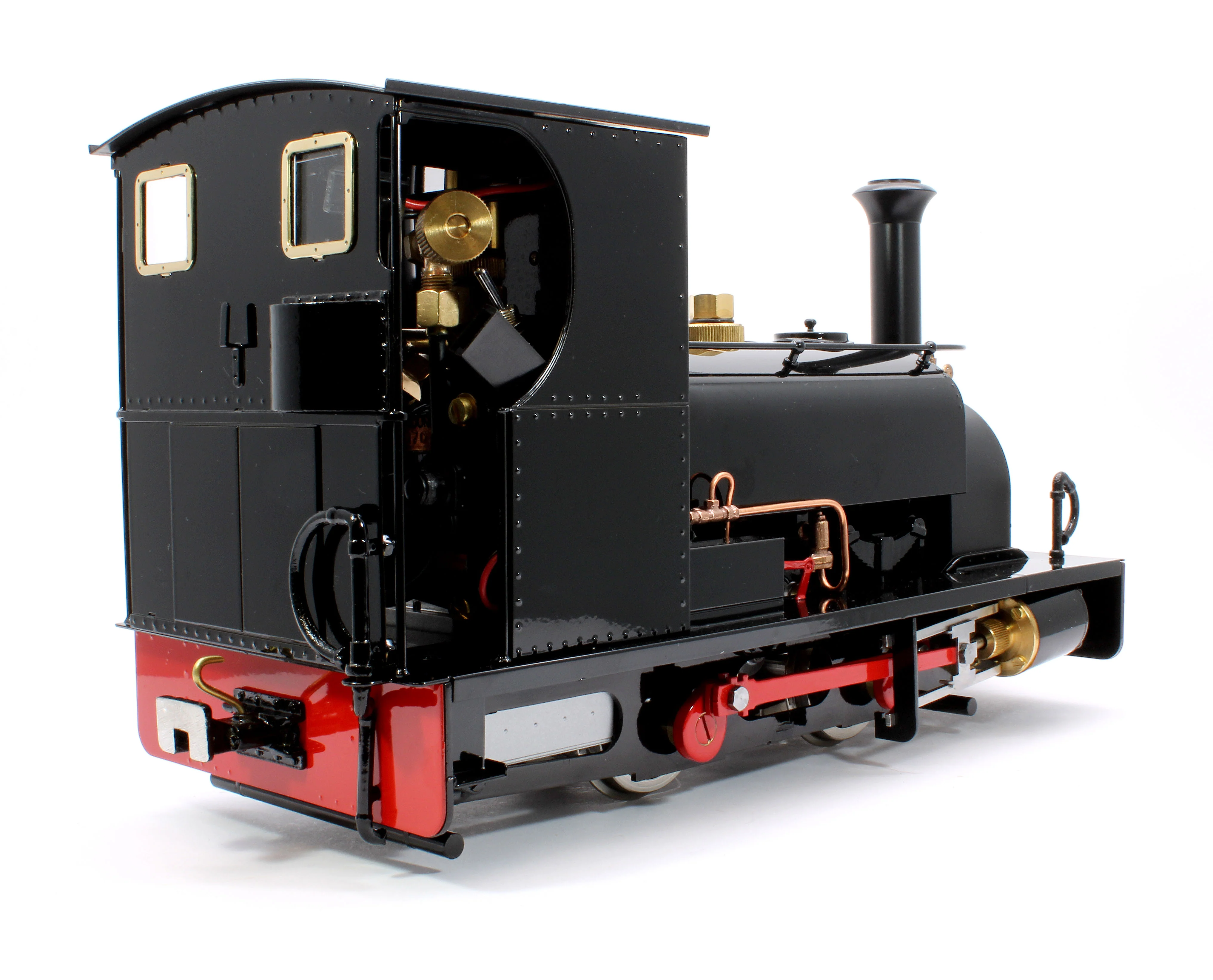 LRC-BLACK-I 0-4-0 Hunslet Saddle Tank 'Lilla' Black (Radio Control, Insulated Wheels) Steam Locomotive - Image 4