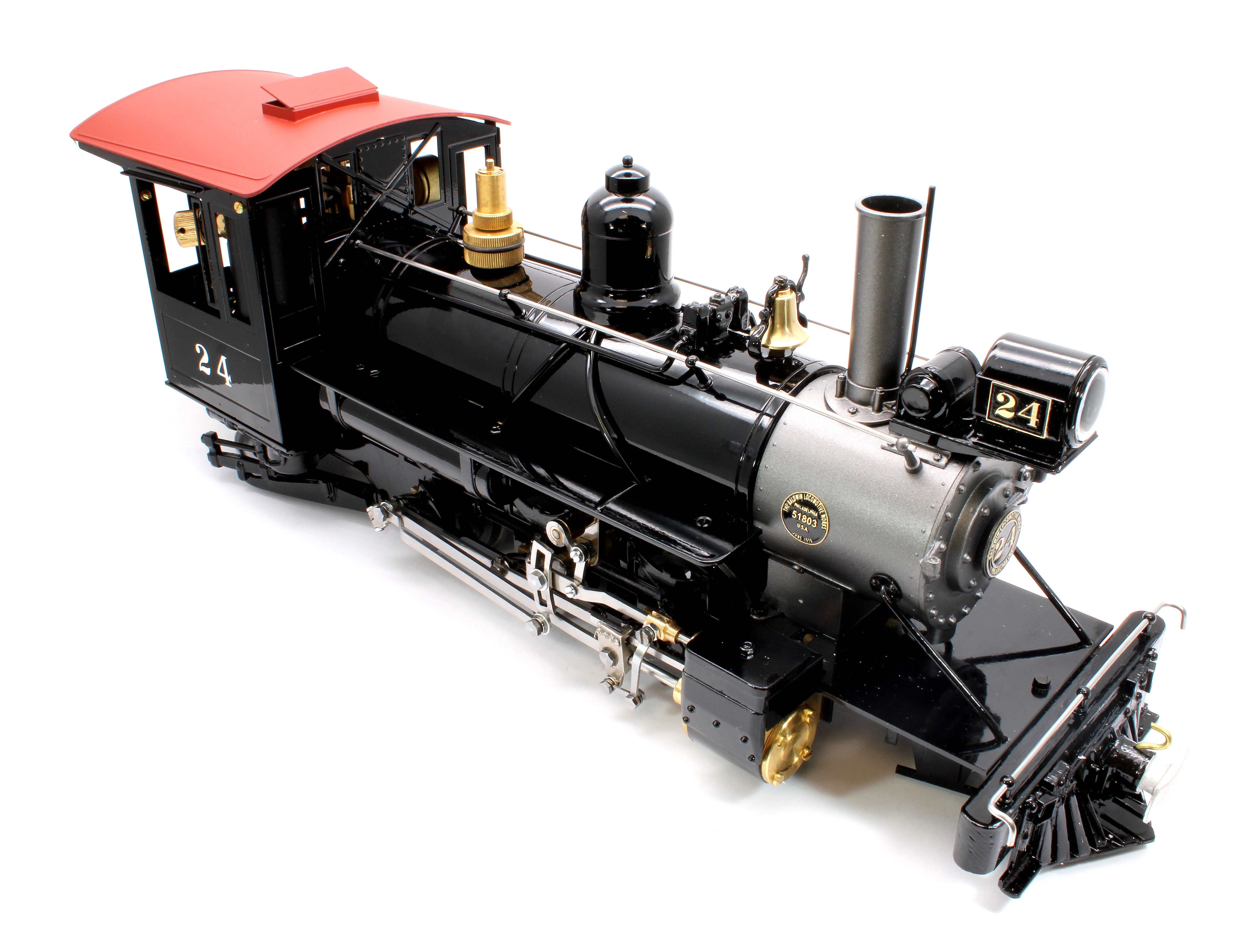 SR24RC-BLACK-I 2-6-2 S.R. & R.L 'Sandy River & Rangely Lakes' No.24 Black (Radio Control, Insulated Wheels) Steam Locomotive - Image 8