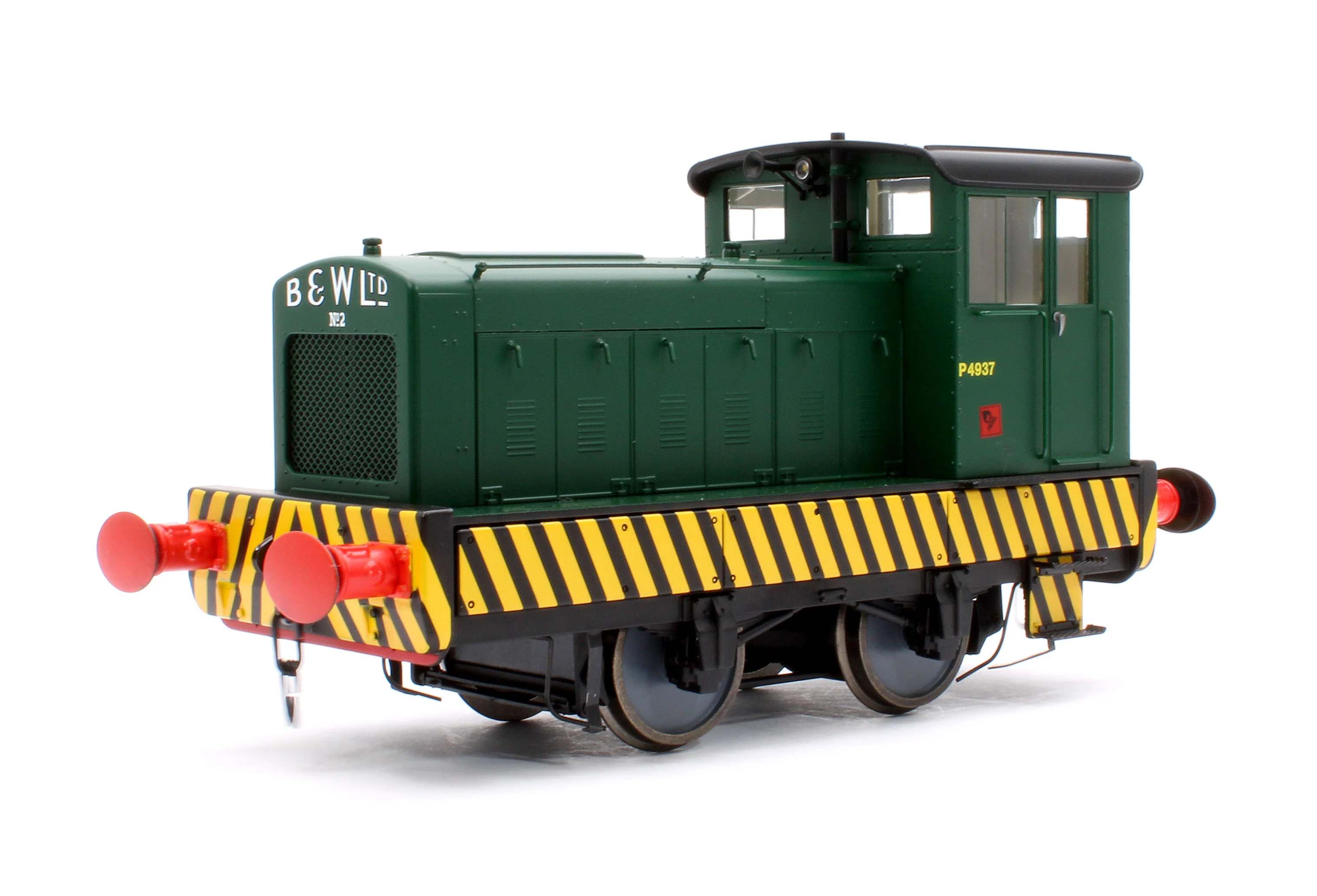 ACC2866-DCC Ruston And Hornsby 88DS 245034/1947 Babcock & Wilcox No. P4937 Industrial Green, with Wasp Stripes Diesel Shunter - DCC Sound Fitted