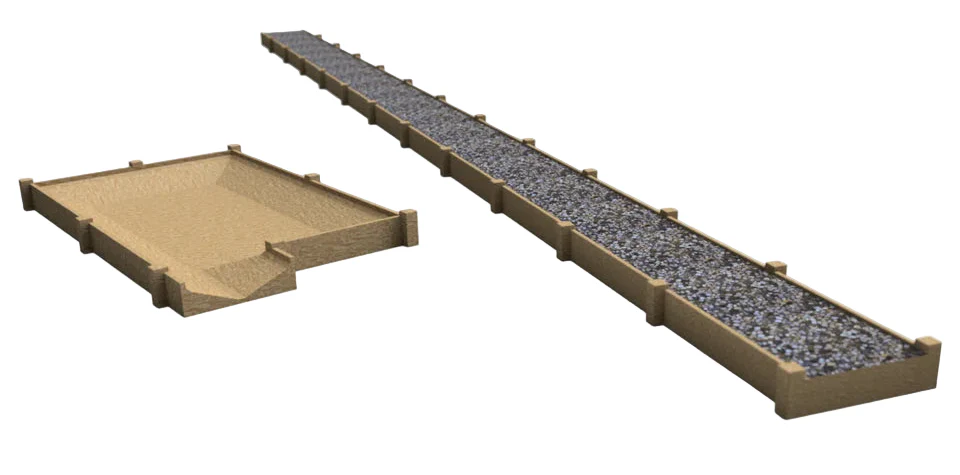 RRM005 OO Gauge Wooden Walkway Trough (Single Pack) - Unpainted - Image 2