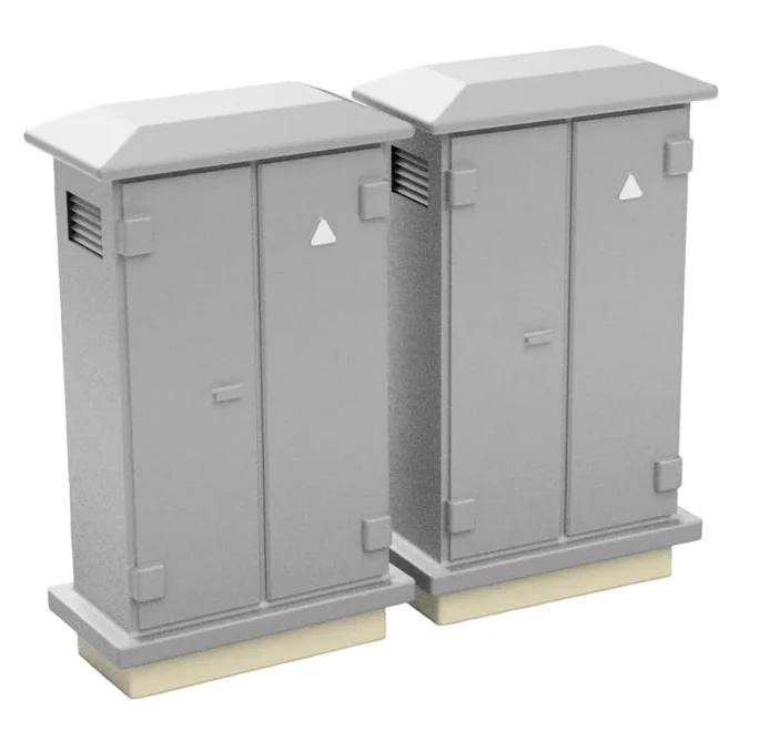 RRM061 N Gauge Lineside Cabinets (Pack of 6) - Unpainted Model Kit