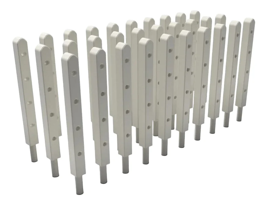 RRM138 O Gauge Wire Fence Posts (Pack of 30) - Unpainted Model Kit