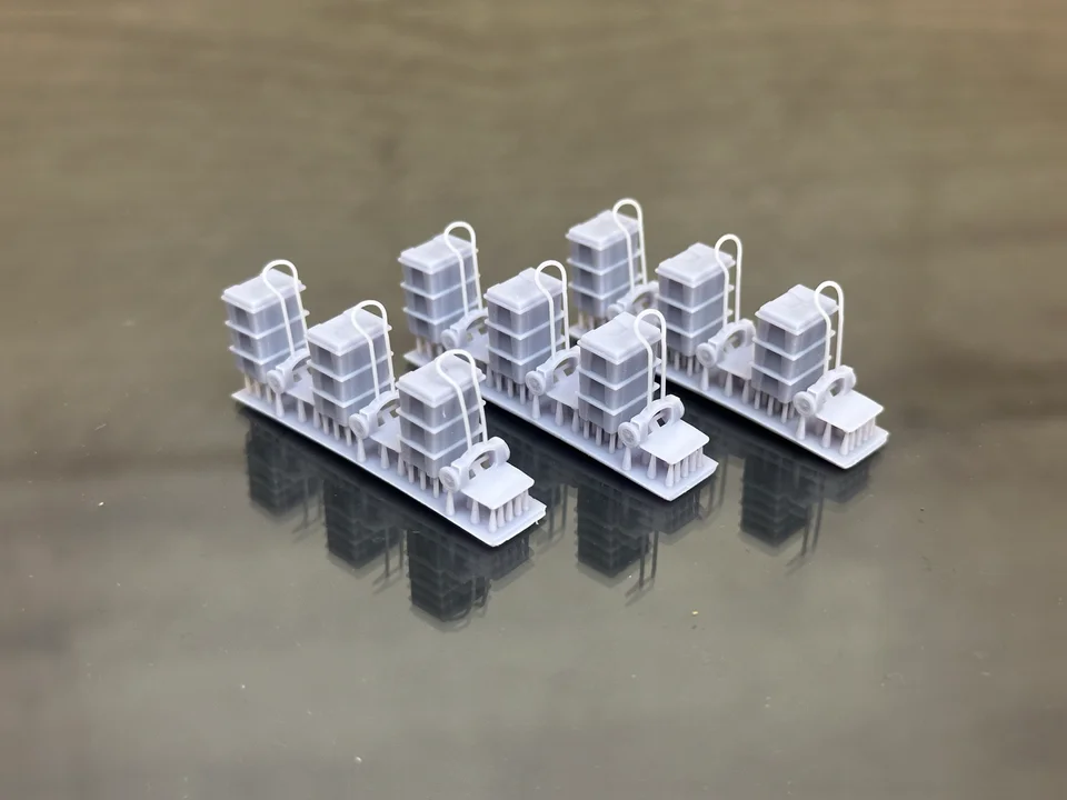 RRM143 OO Gauge Recycling Bins (Pack of 9) - Unpainted Model Kit - Image 2
