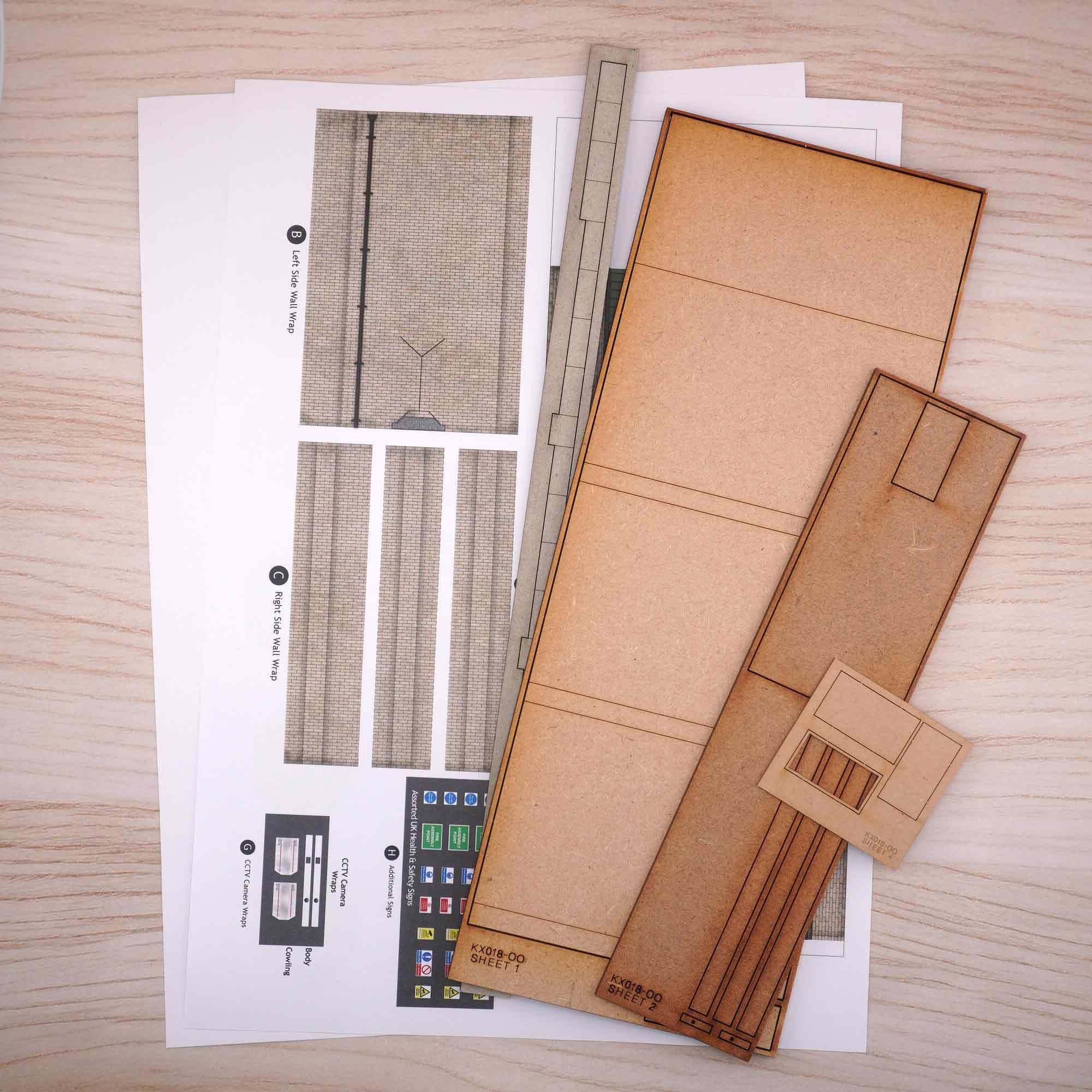 KX018 OO Ultra-Low Relief Modern Industrial Unit Model Kit - Image 4
