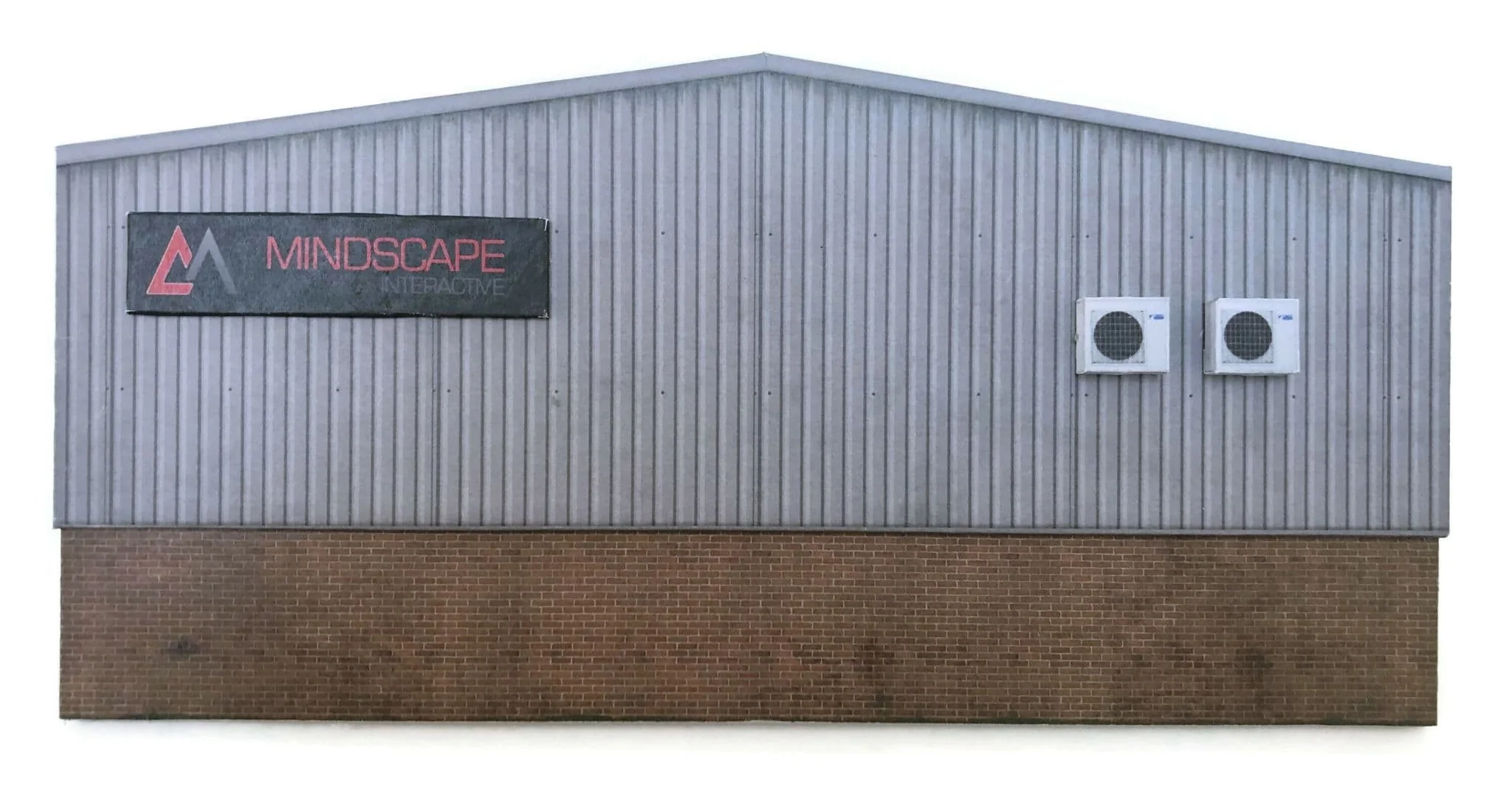 KX061 OO Low Relief Modern Industrial Unit Rear Wall Model Kit