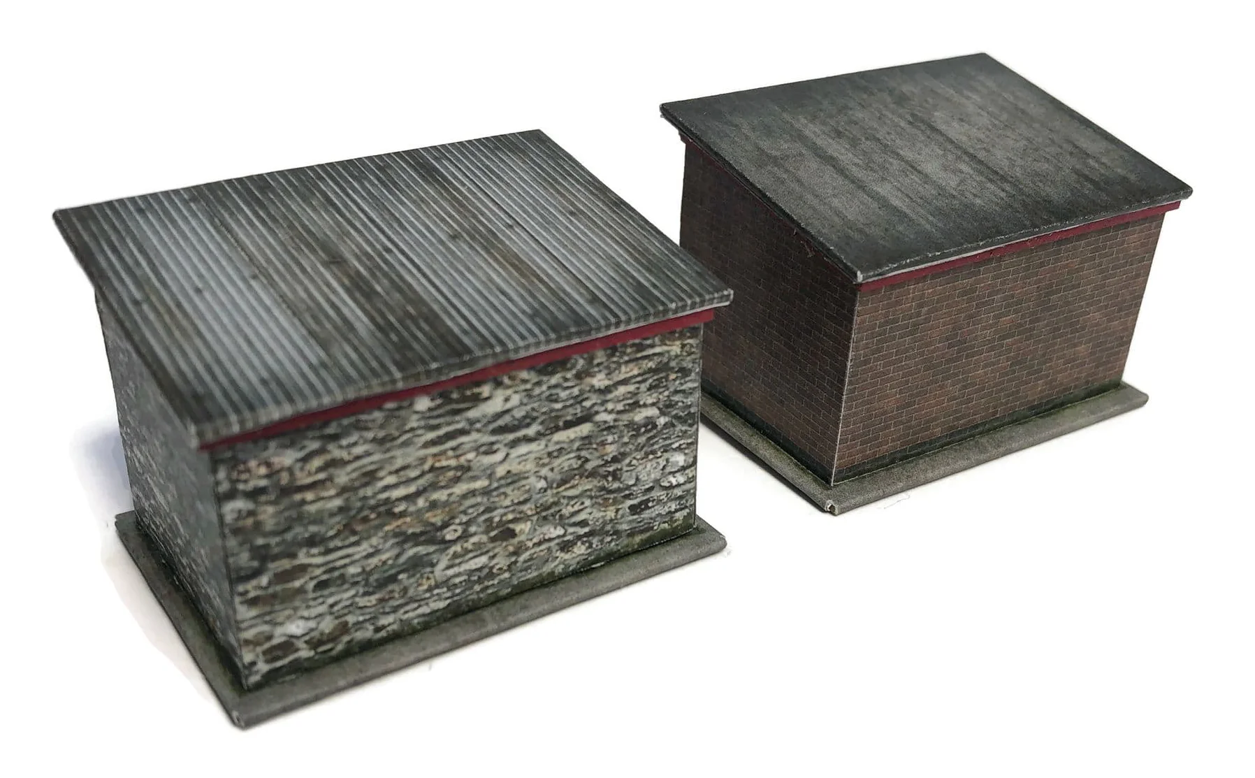 KX071 OO Small Brick/Stone Lineside Huts/Sheds (Pack of 2) Model Kit - Image 3
