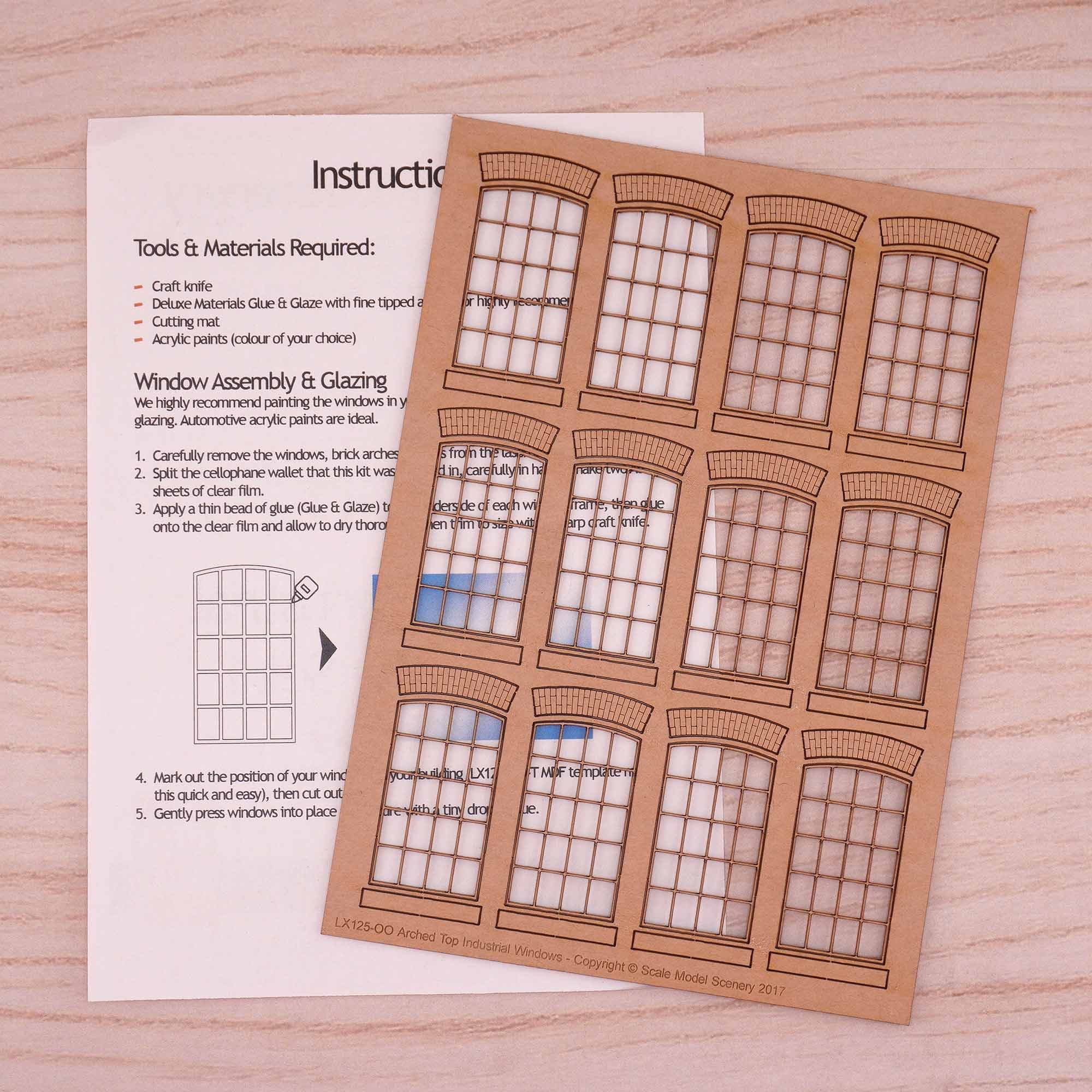 LX125 Arched Top Industrial Windows Model Kit - Image 2