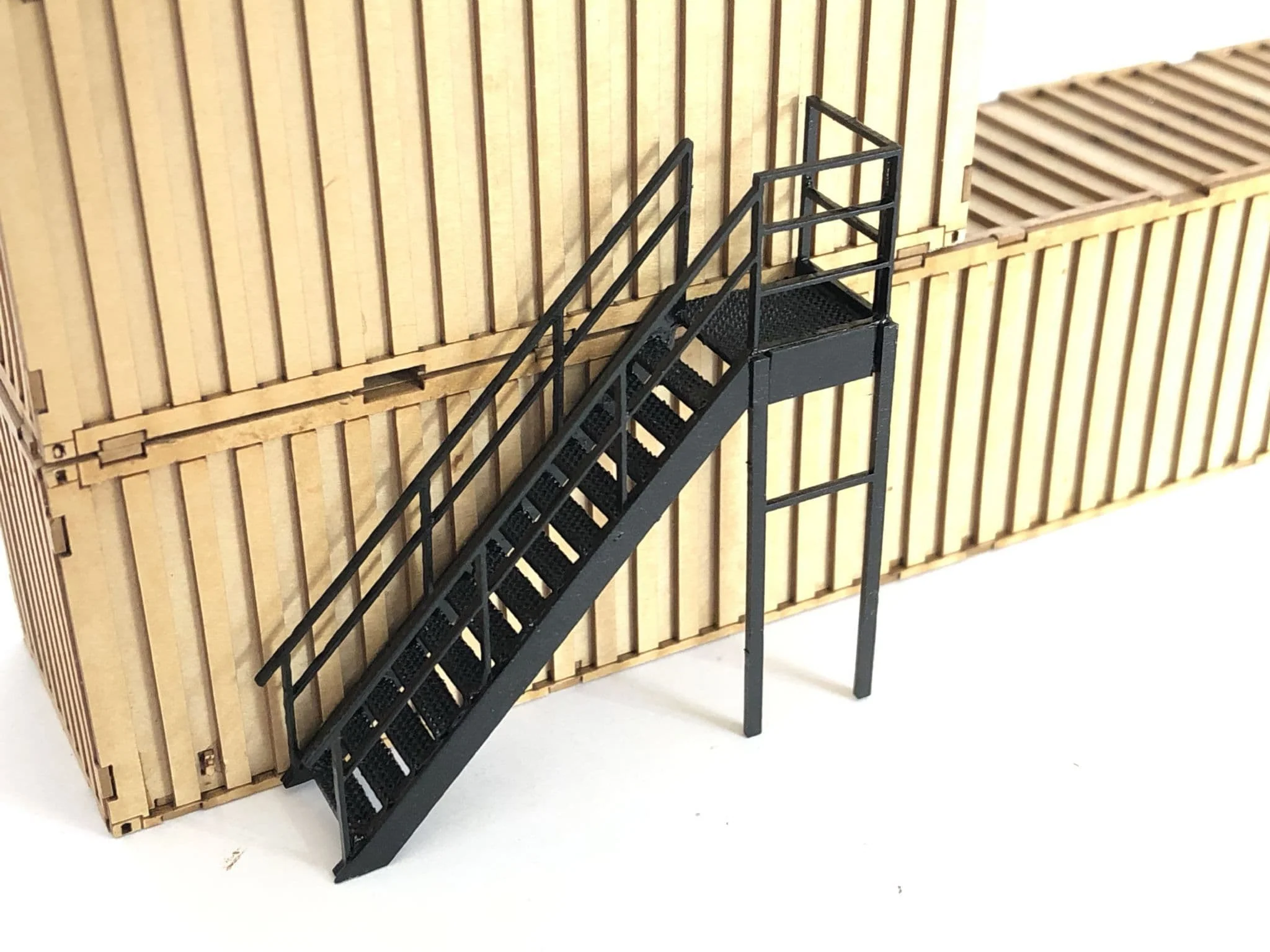 LX245 Laser Cut Steel Staircase / Fire Escape Model Kit - Image 2