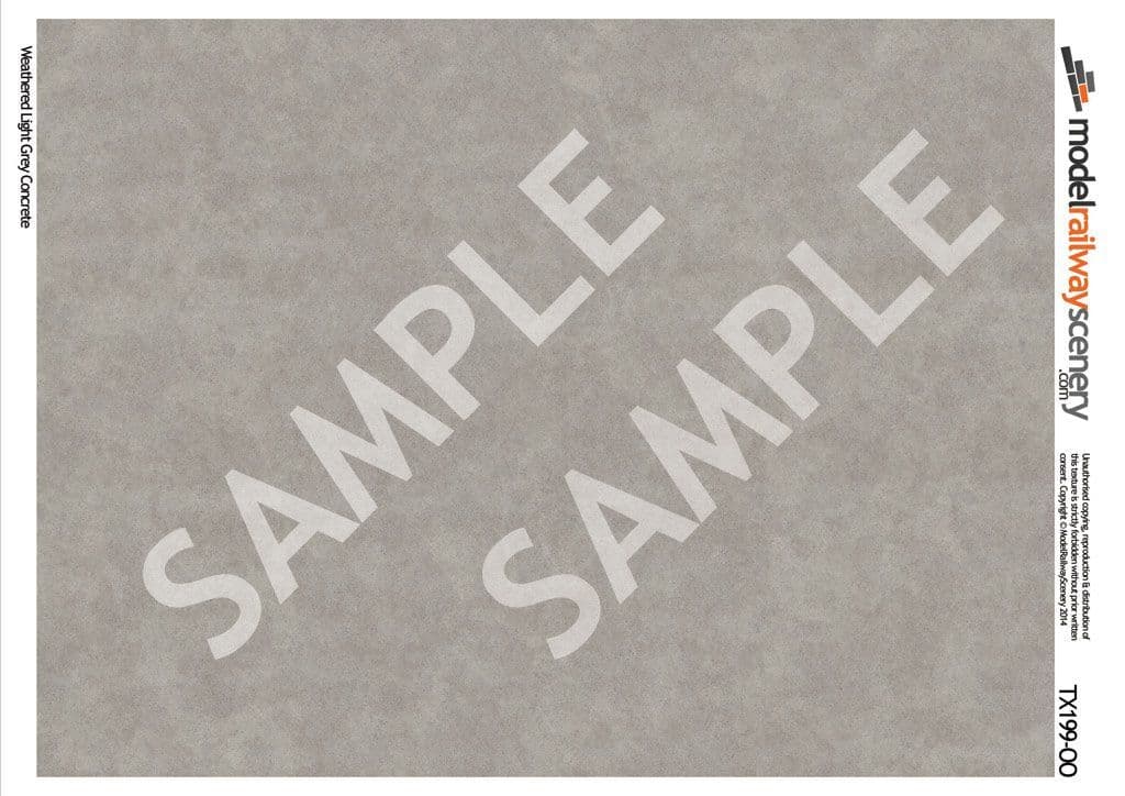 TX199 OO/HO Weathered Light Grey Concrete Texture Paper (x5) - Image 2