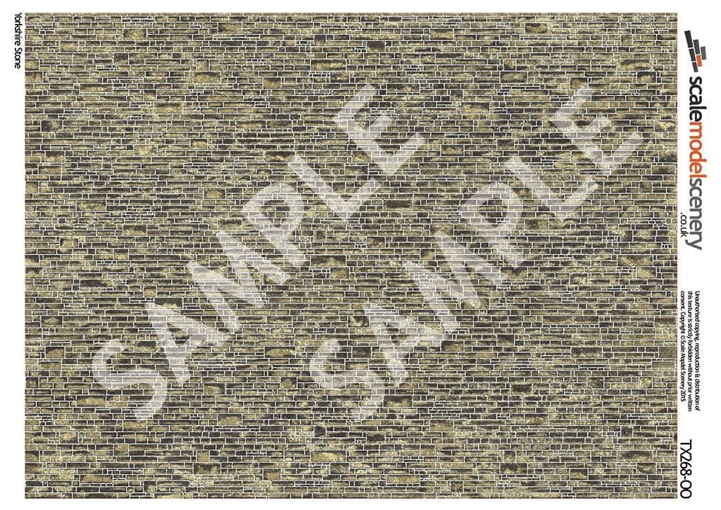TX268 OO/HO Yorkshire Stone Texture Paper (x5) - Image 2