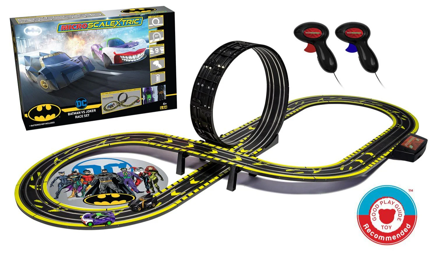 G1155M Micro Scalextric Batman vs Joker Set Battery Powered Race Set