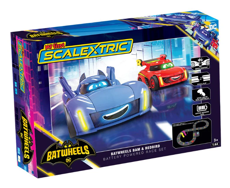 G1185M My First Scalextric Batwheels Batman vs Robin Battery Powered Race Set